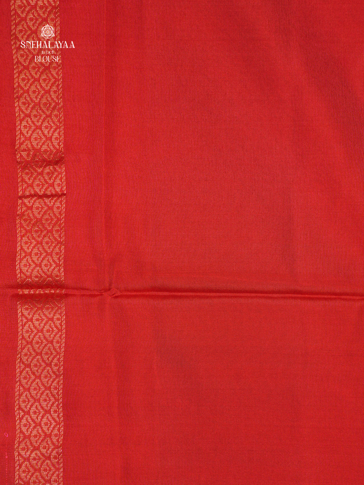 Red Borderless Kanjivaram Soft Silk Saree