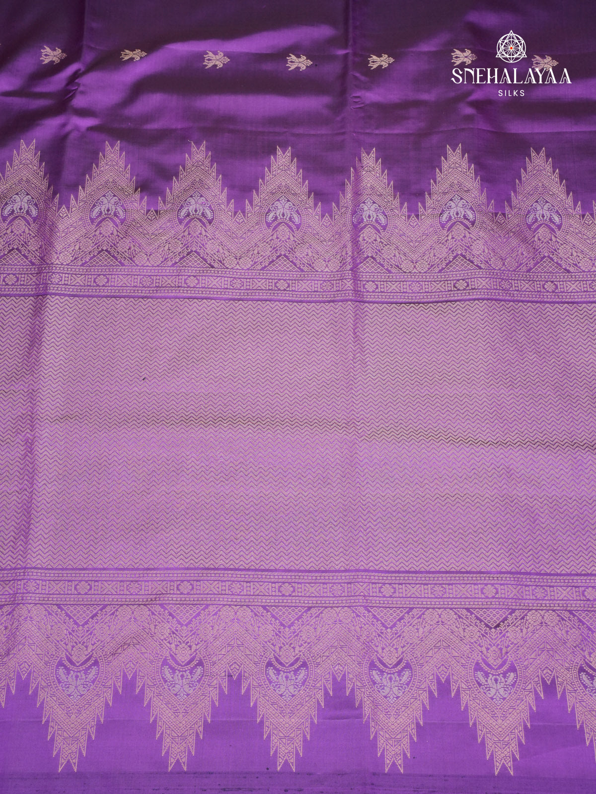 Violet kanjvaram Soft Silk Saree