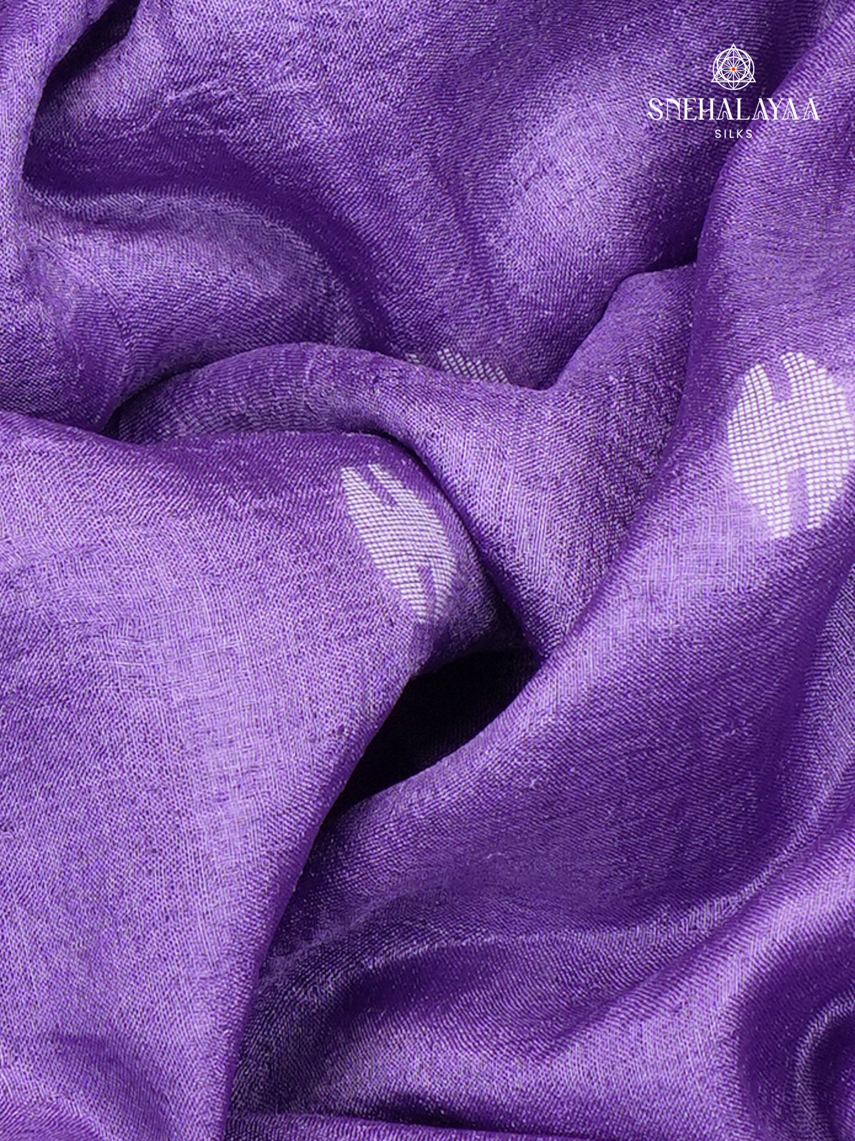 Lavender Tussar Silk Saree