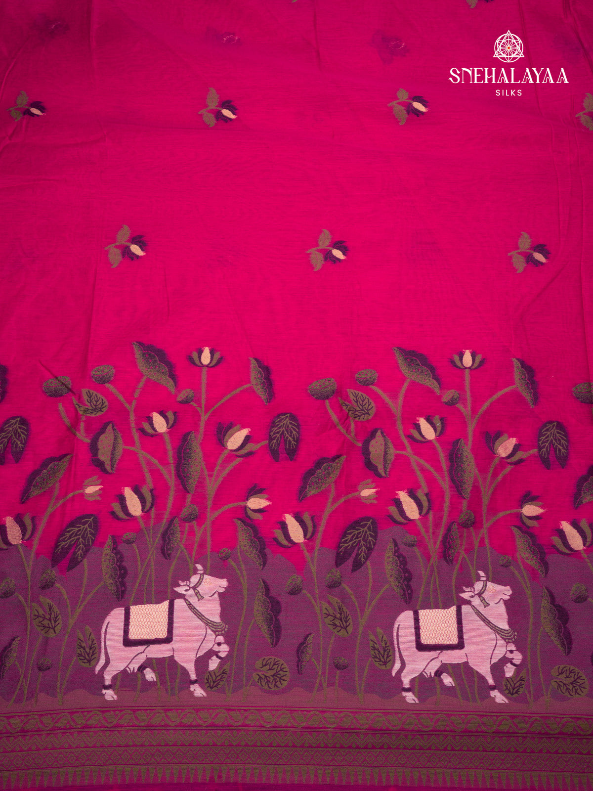 Rani Pink Munga Cotton Saree