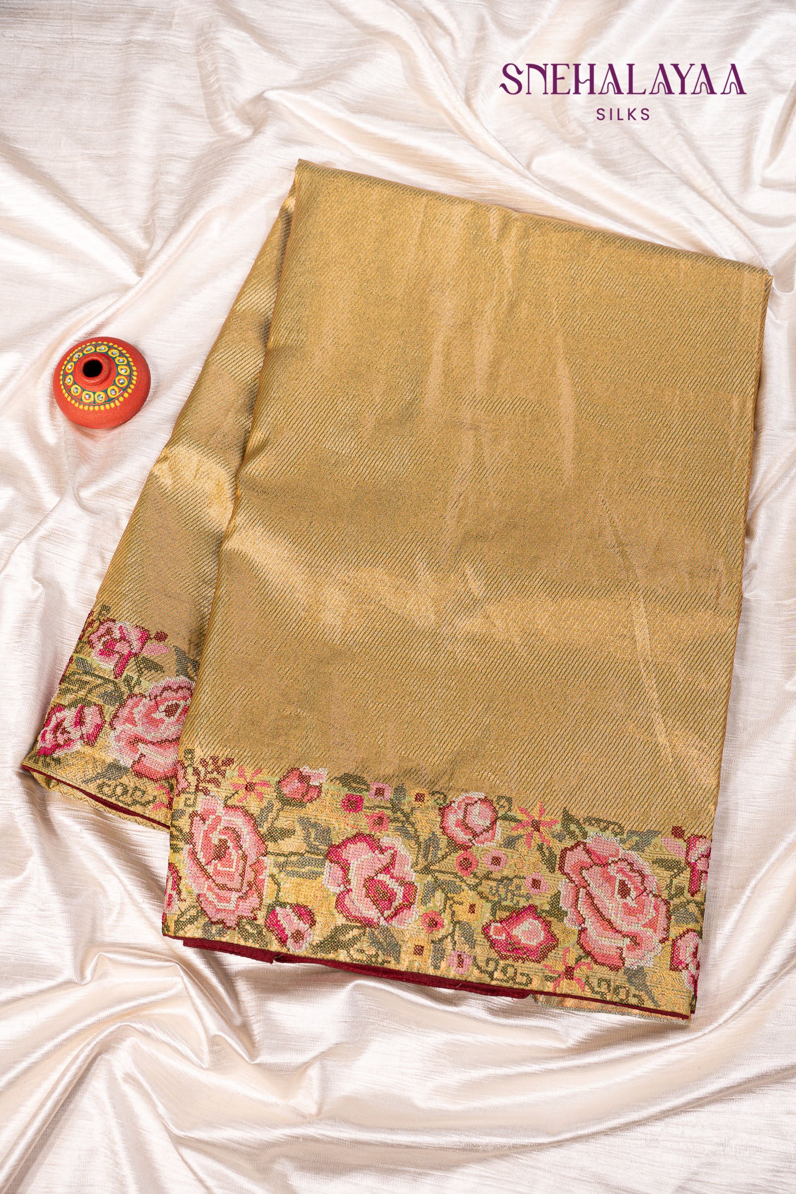 Gold Banaras Tissue Saree