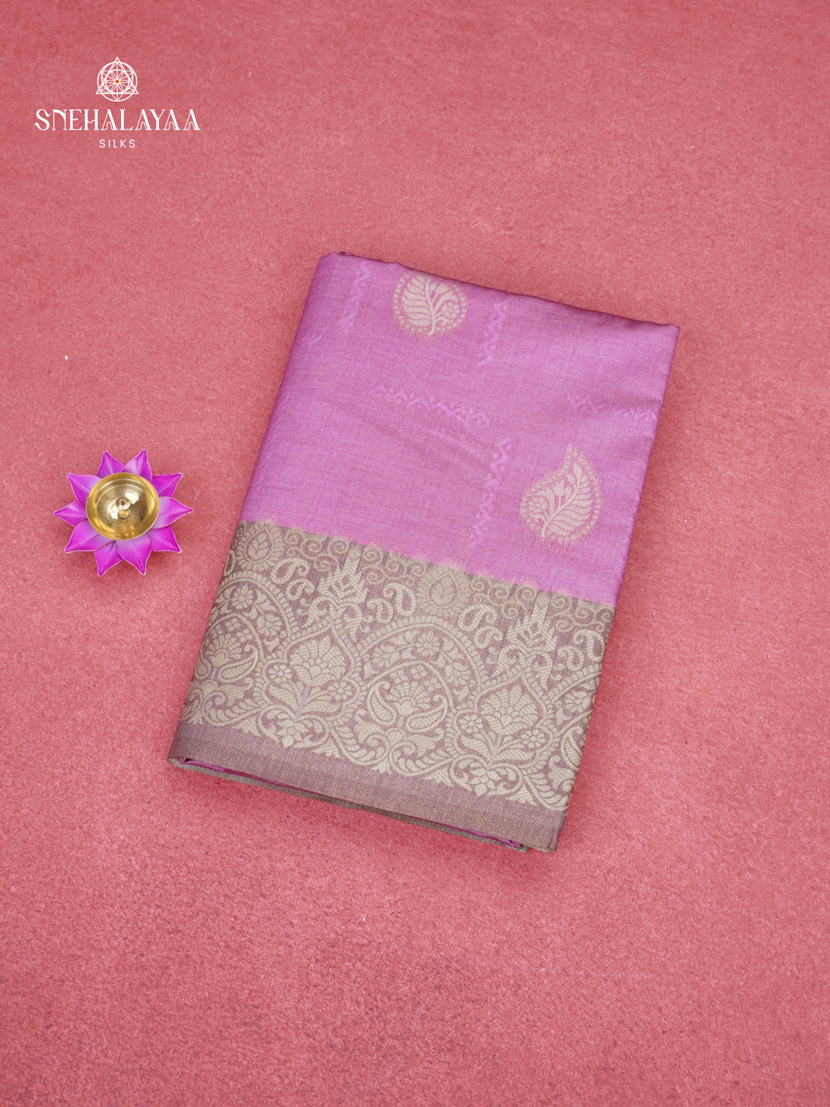 Pink Jute Saree
