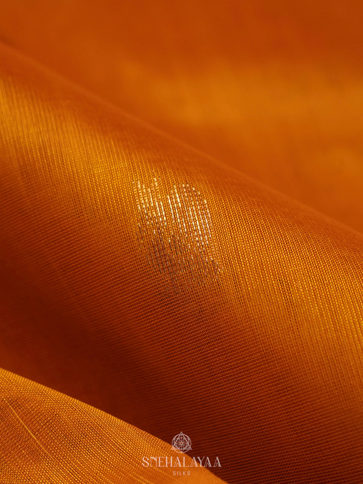 Orange Kanchi Silk Cotton Saree