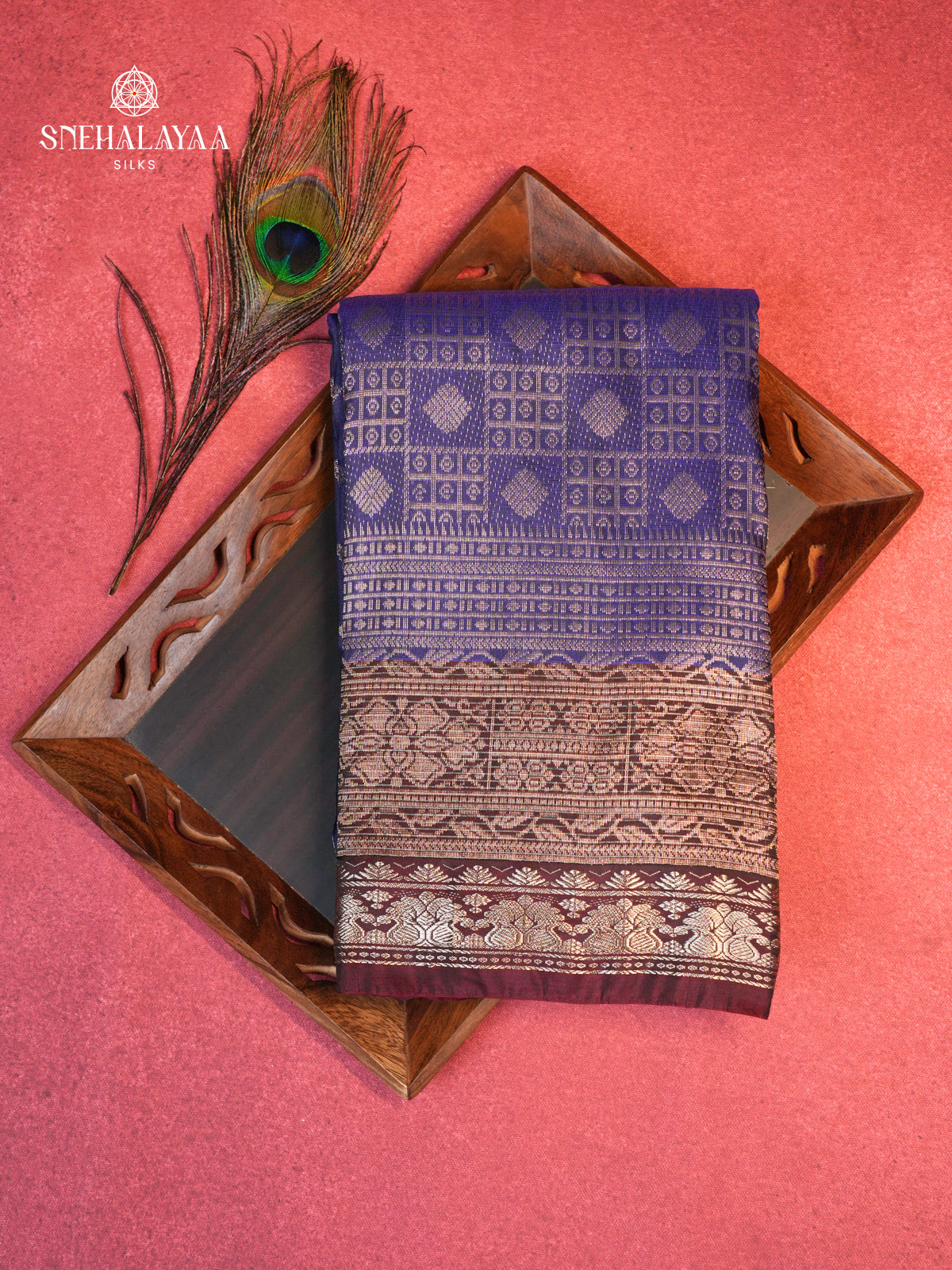 Rich Purple Kanjivaram Silk Saree