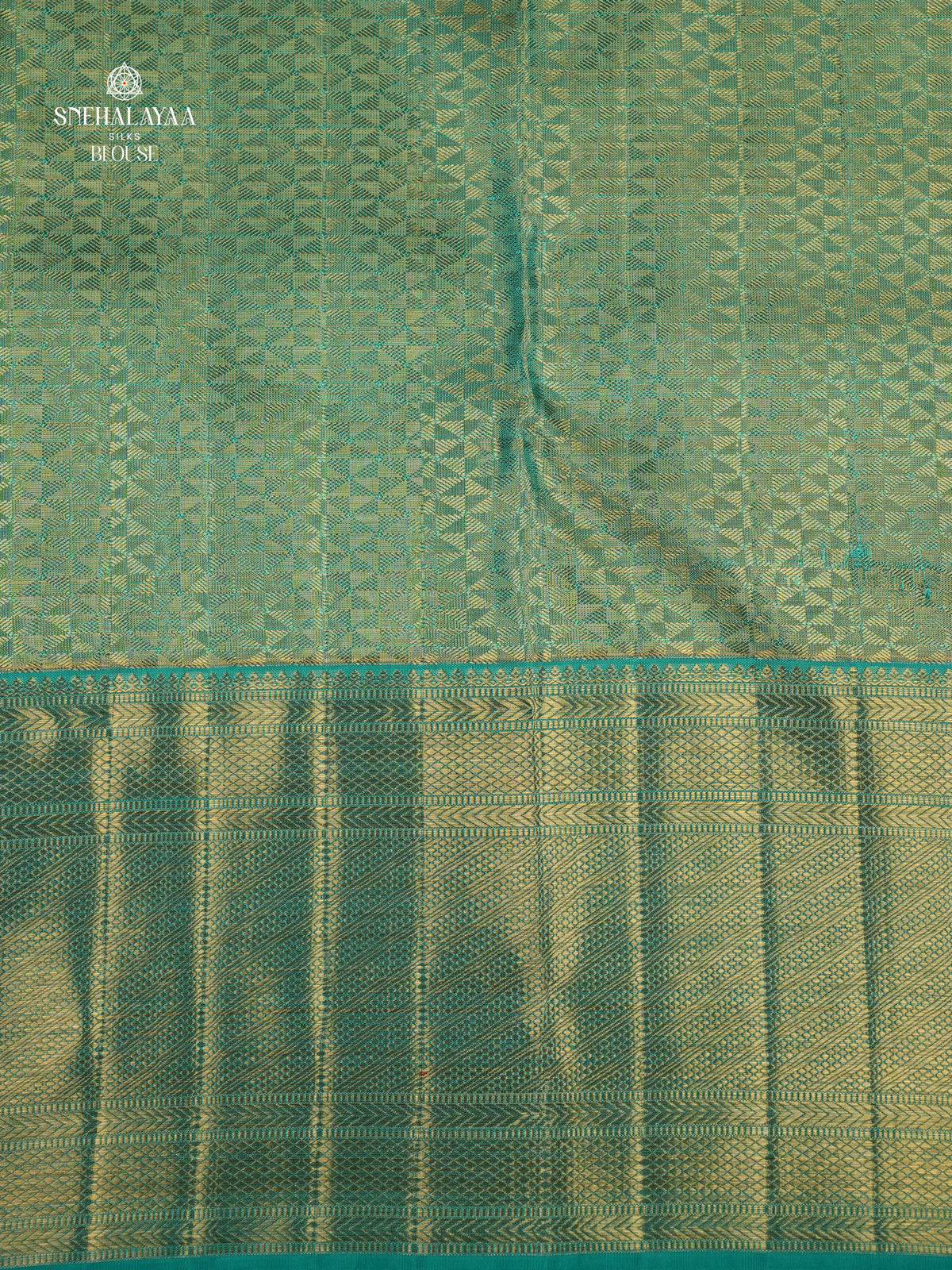 Seafoam Green Kanjivaram Silk Saree