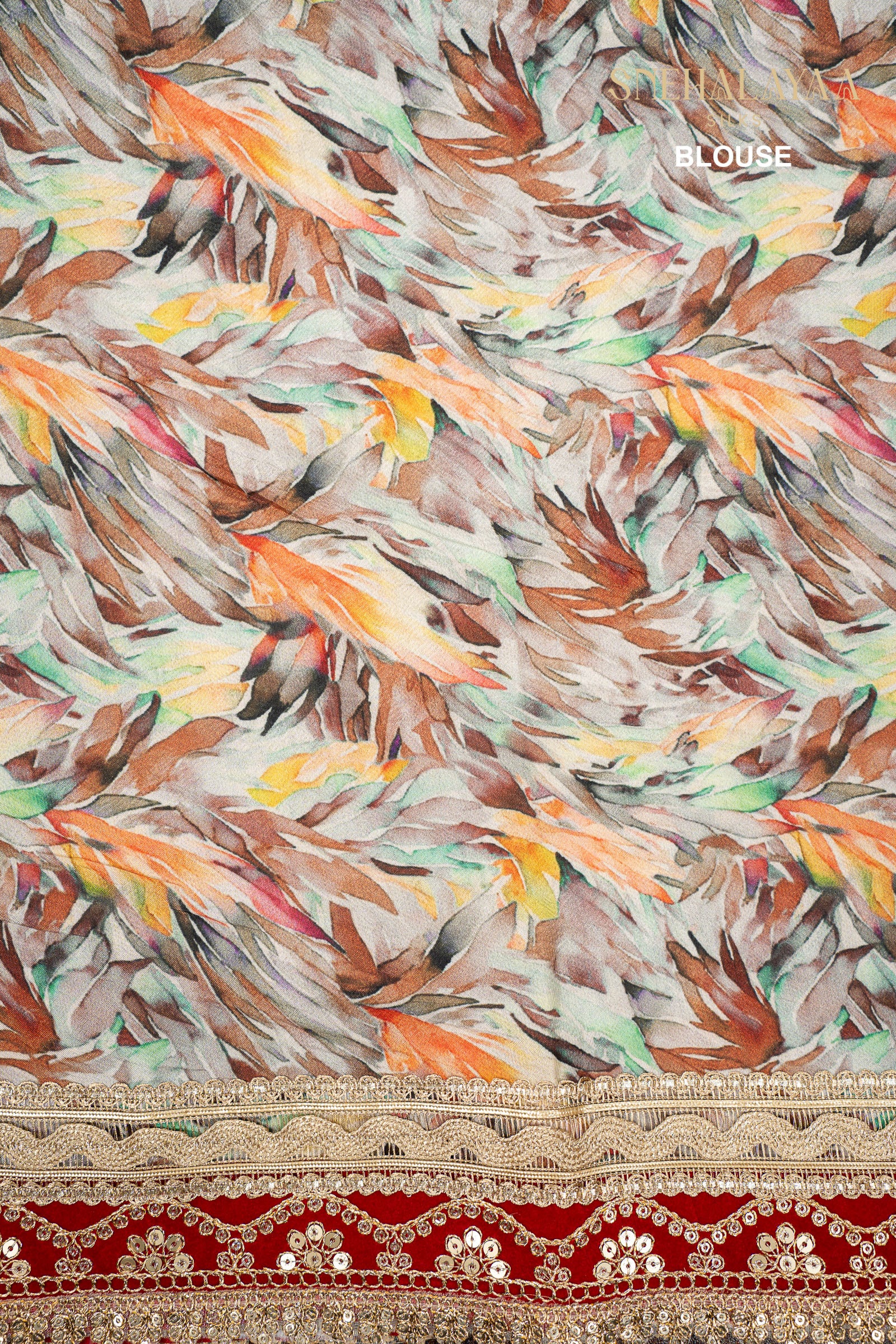 Cream Designer Saree