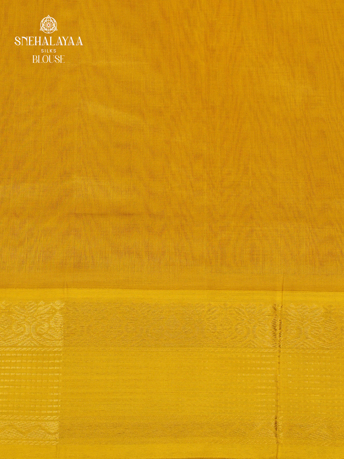 Golden Yellow Kuppadam Silk Cotton Saree with Rust Brown Zari Border