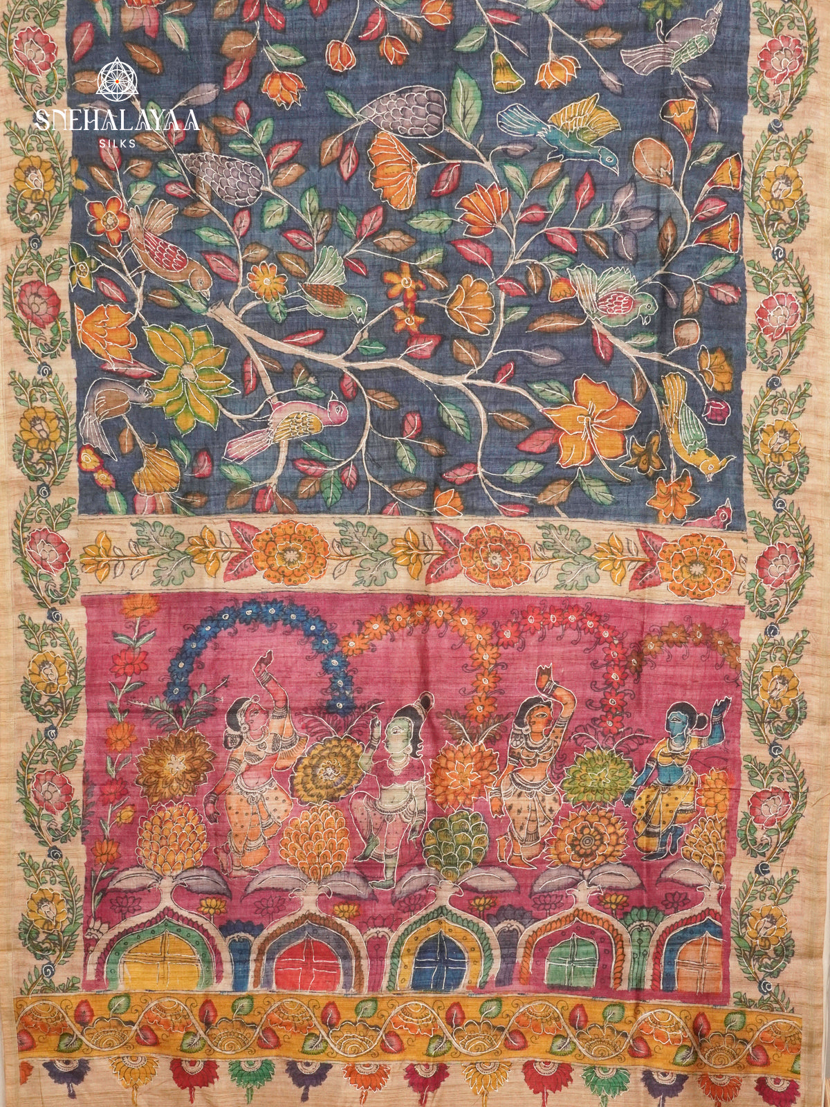 Grey Munga Tussar Saree