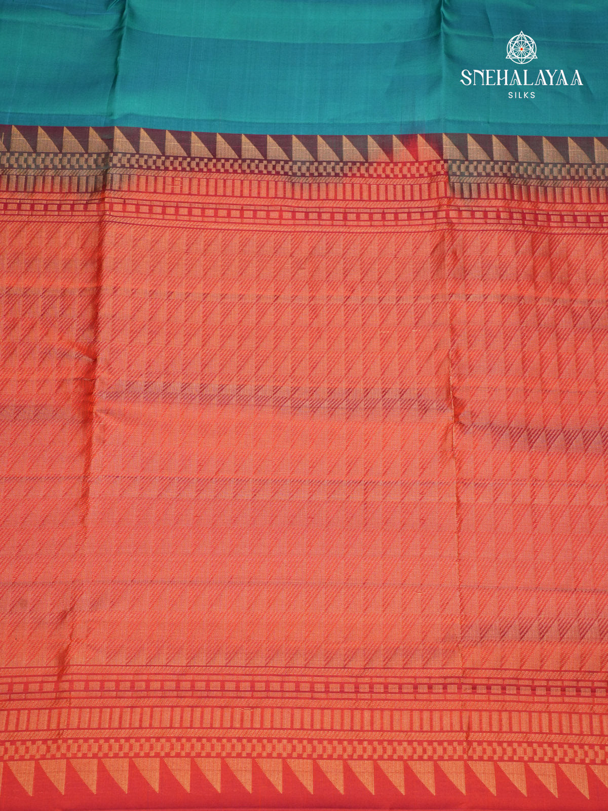 Teal Blue Kanjivaram Soft Silk Saree