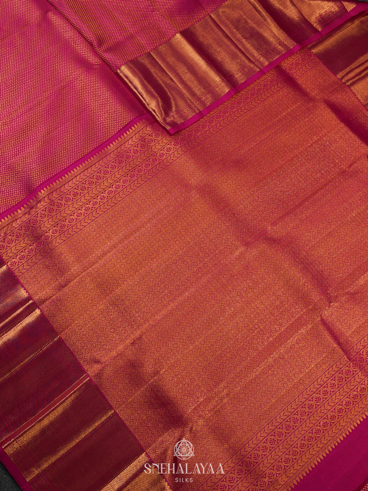 Pink Kanjivaram Silk Saree