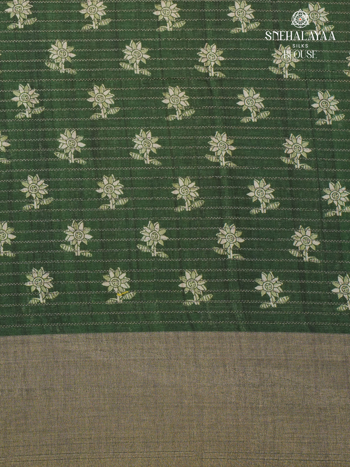 Magenta Pink Floral Printed Tussar Saree