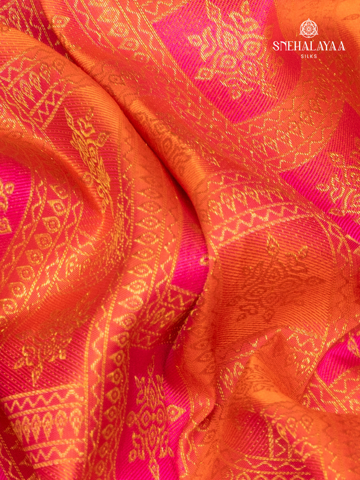 Orange Kanjivaram Silk Saree