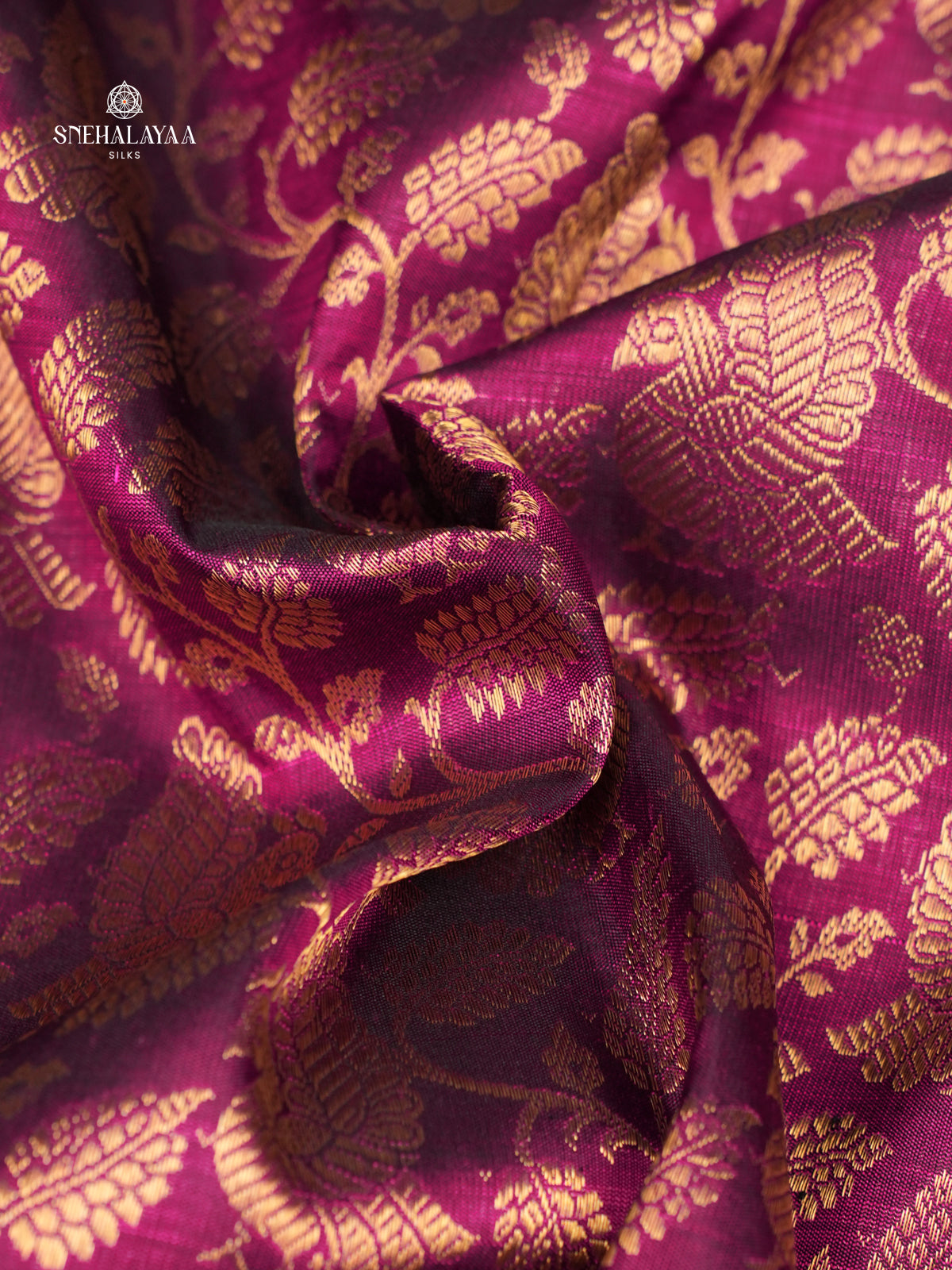 Magenta Kanjivaram silk saree
