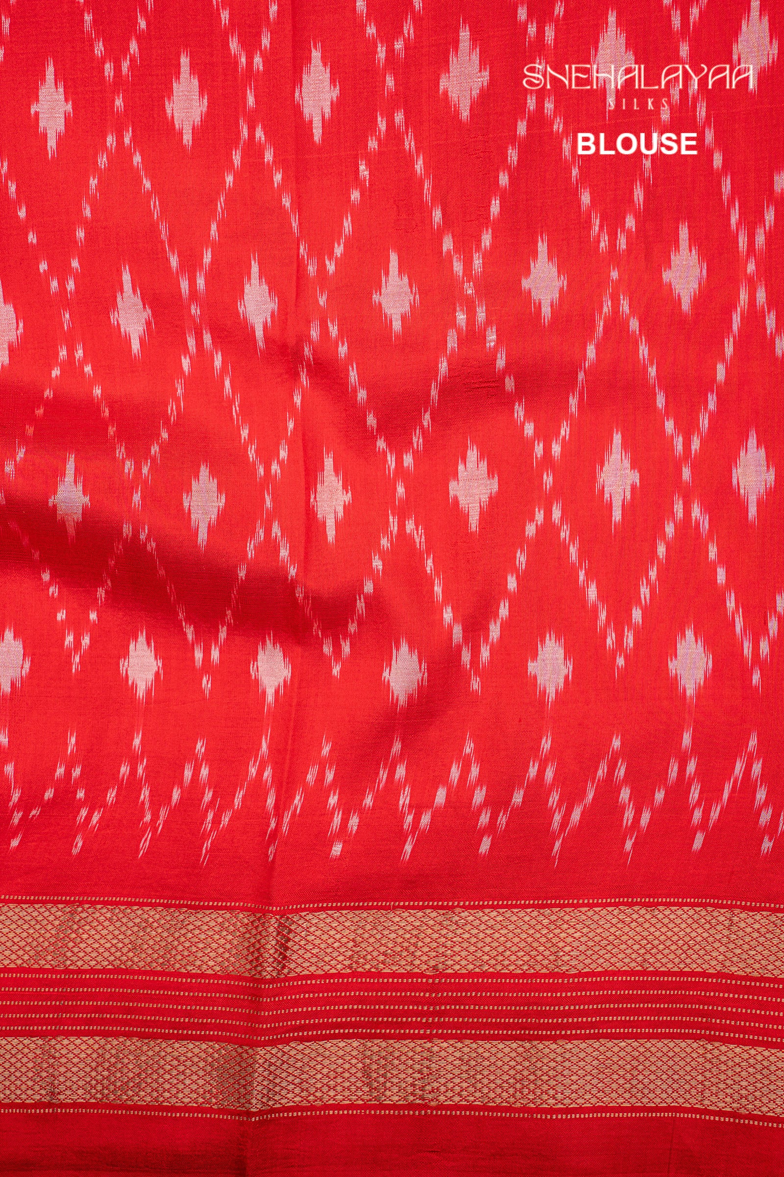 Peach Pink Printed Silk Saree