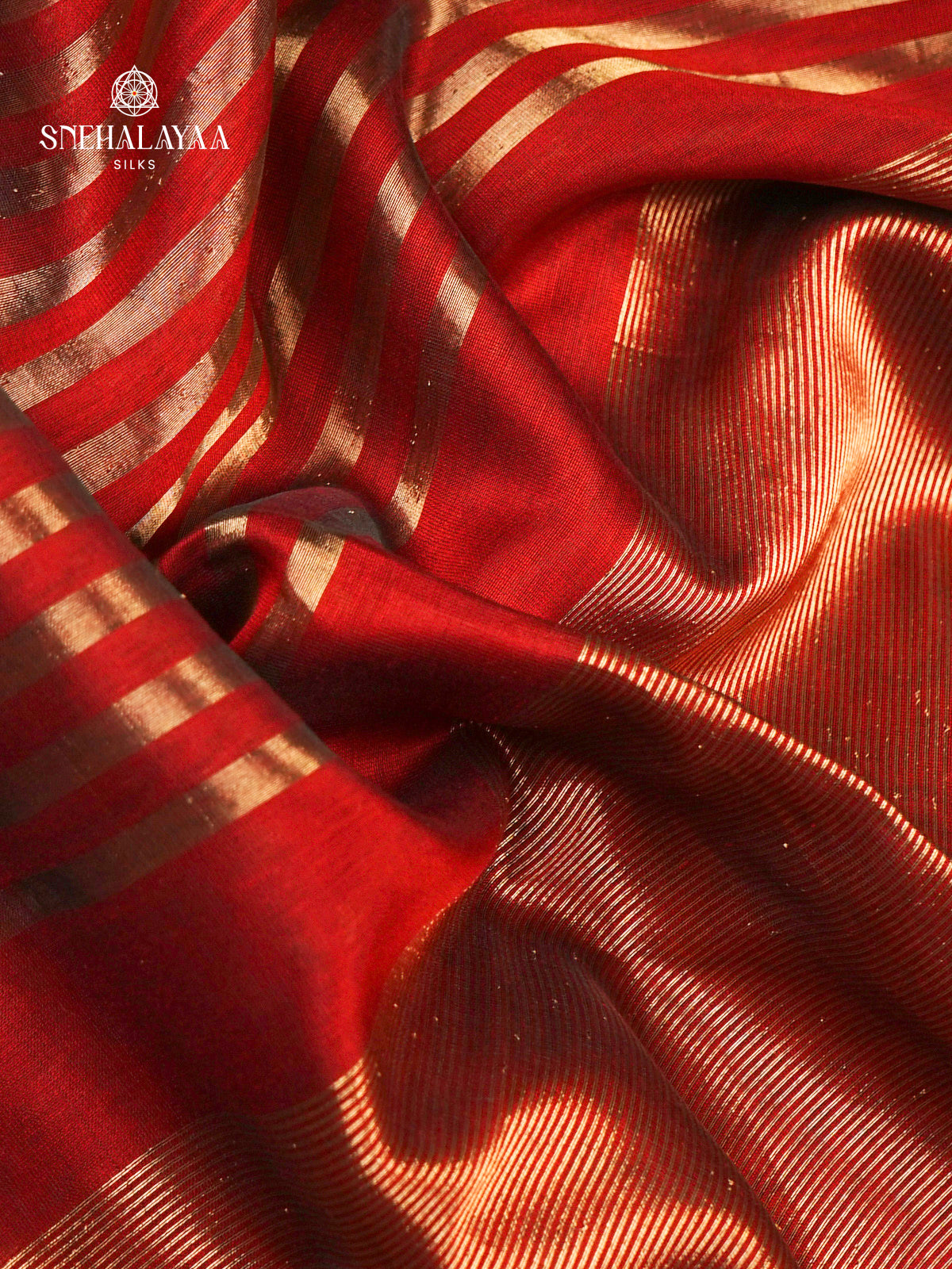 Red Maheshwari Silk Cotton Saree