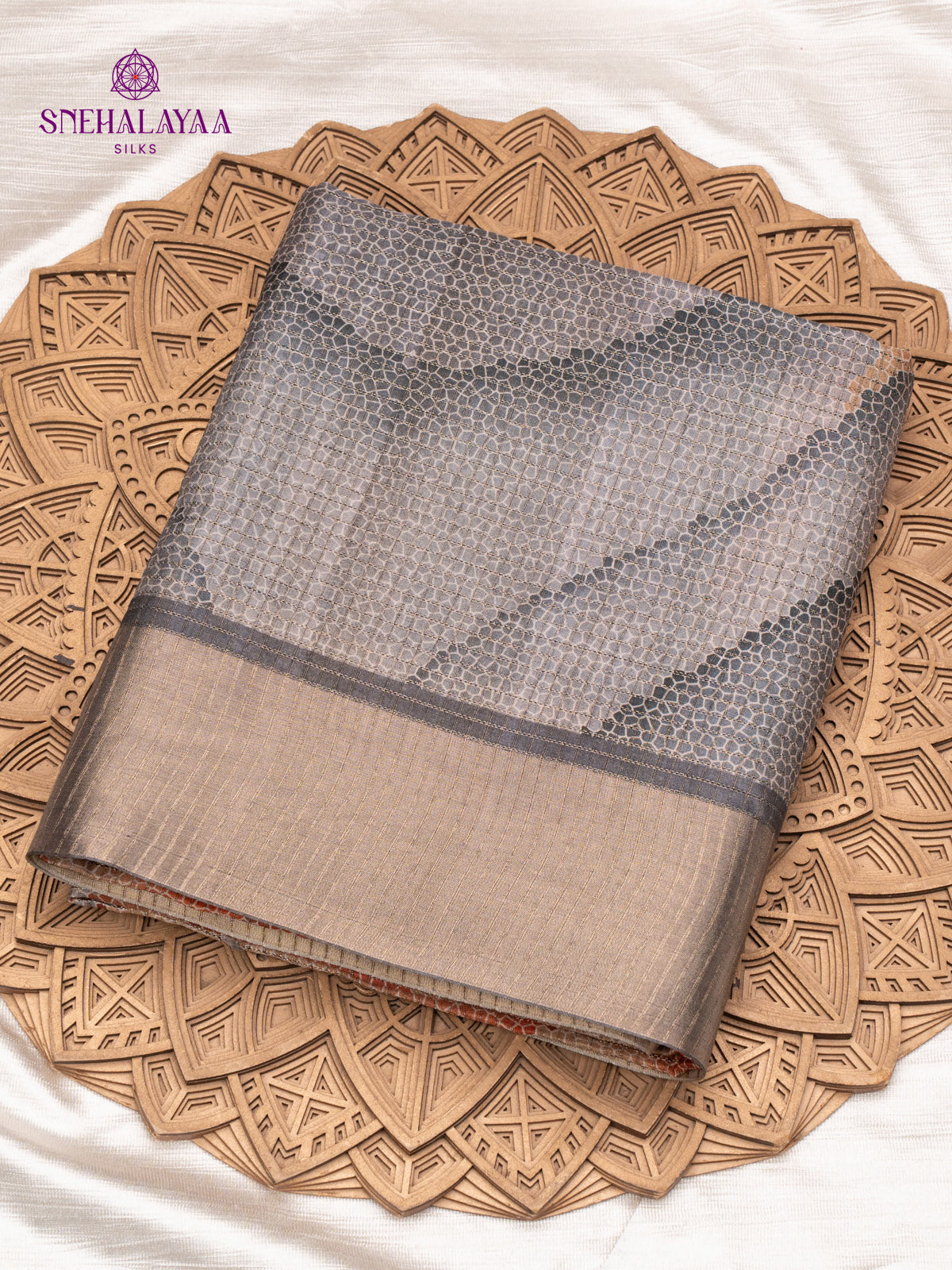 Grey Tussar Saree