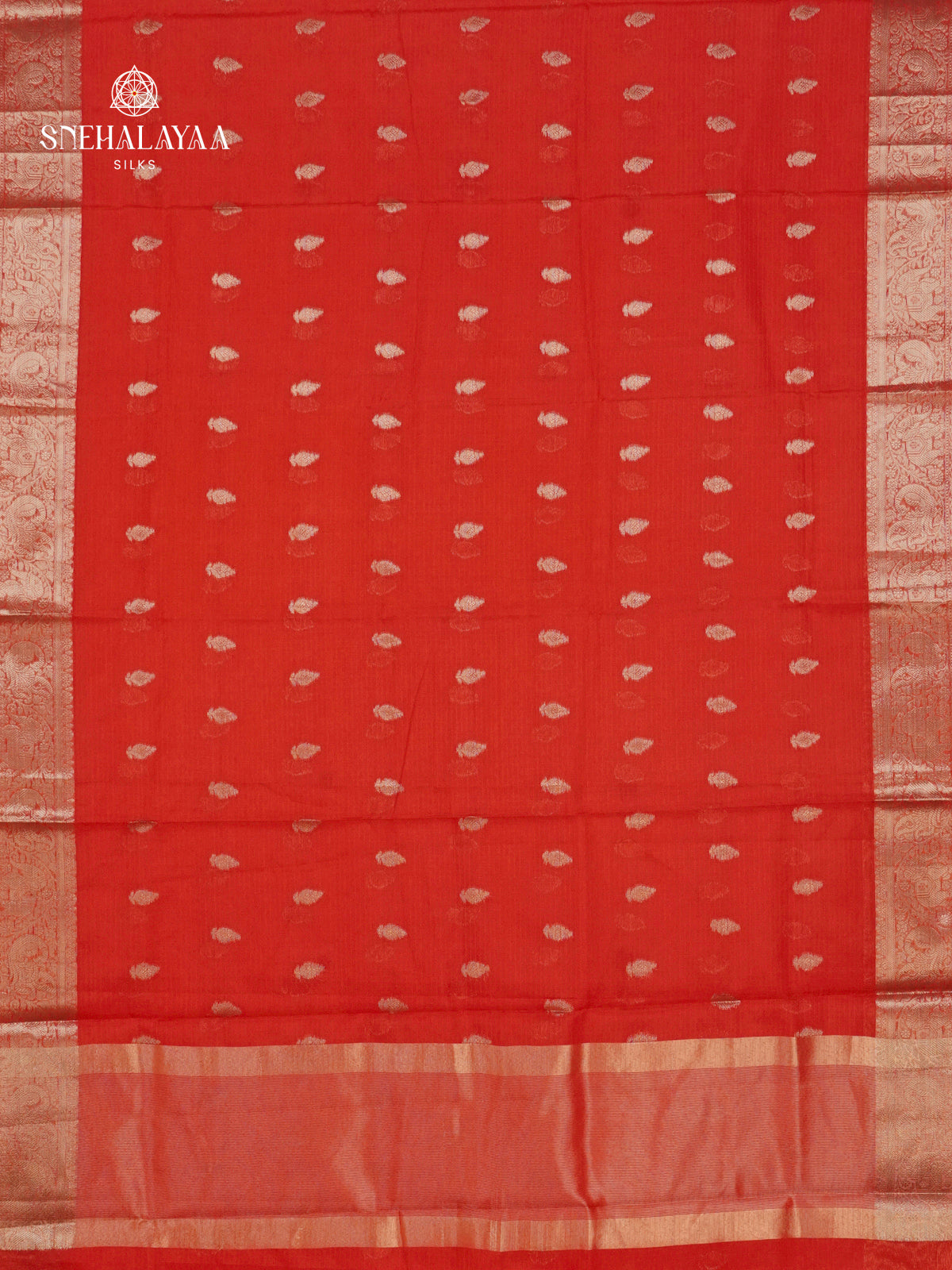 Rust Orange Kota Saree