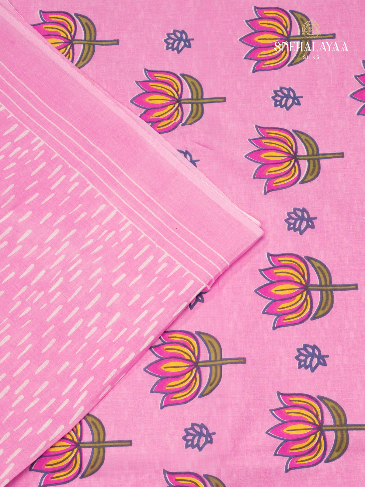 Pink Jaipur Cotton Saree