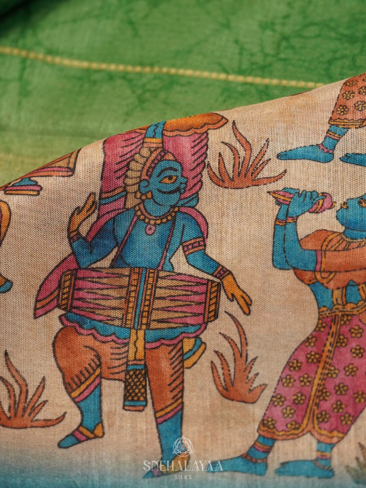 Green Dola Silk Saree