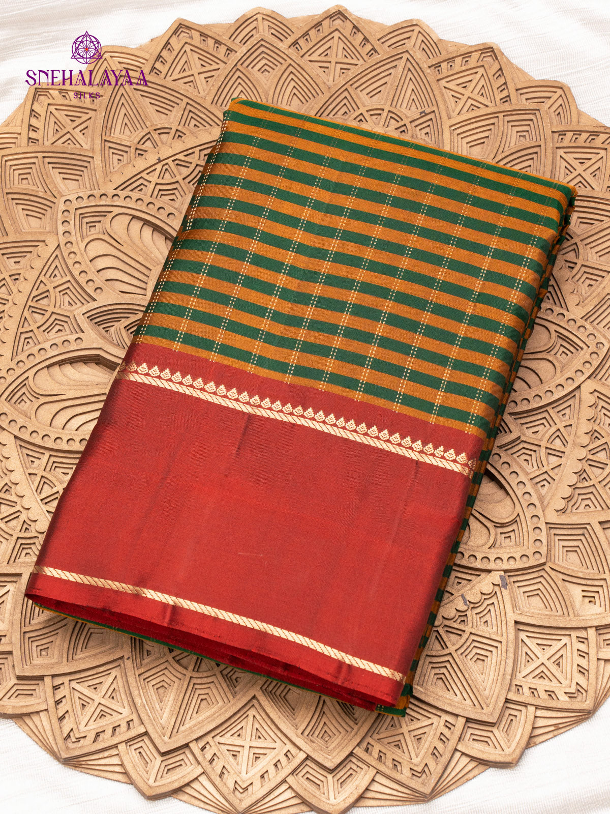 Bottle Green Kanjivaram SIlk Saree