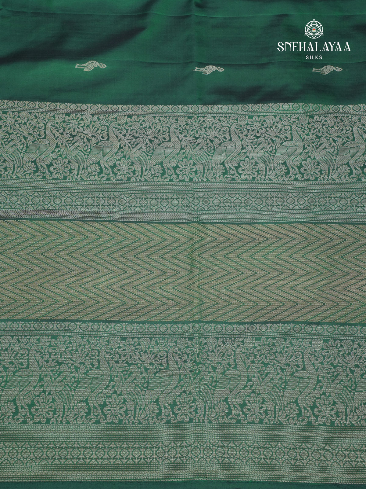 Bottle Green Kanjivaram Soft Silk Saree