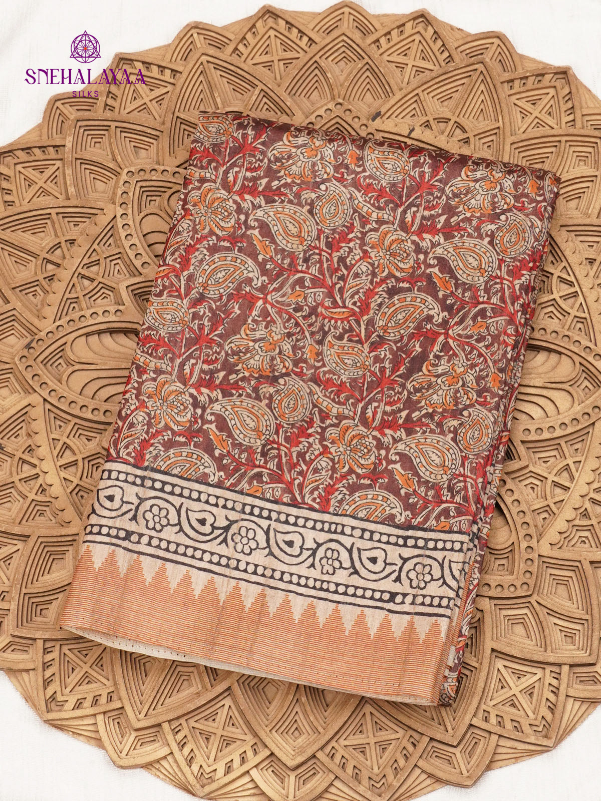 Brown Tussar Saree