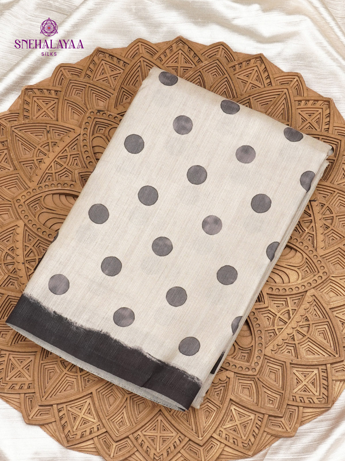 Off White Tussar Saree