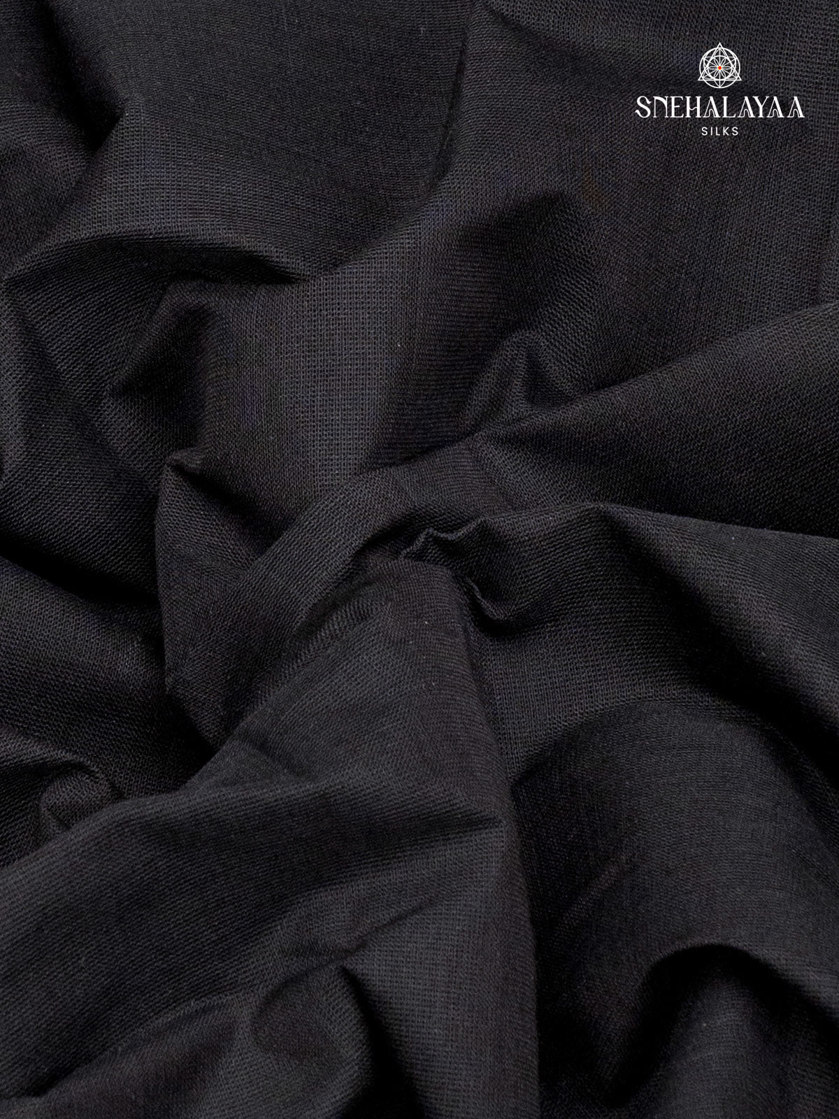 Black Pure Kanchi Cotton Saree