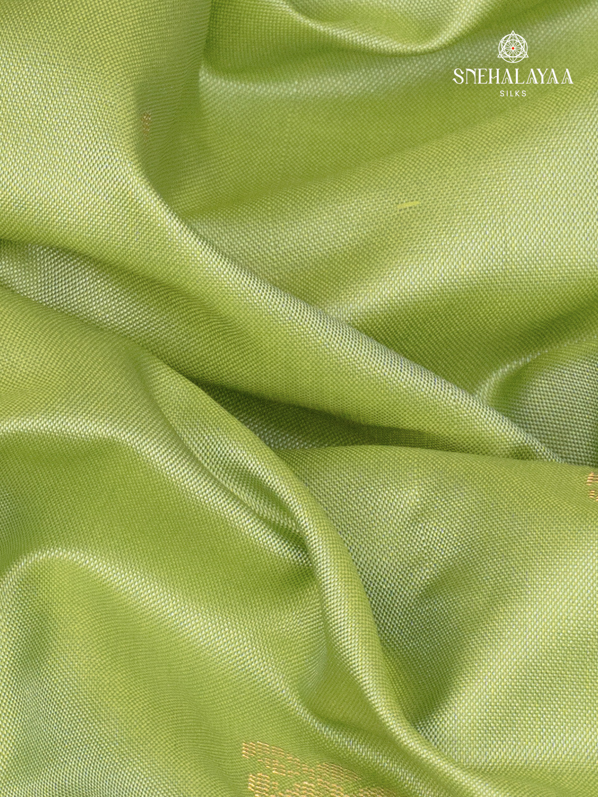 Lime Green Gadwal Silk Saree