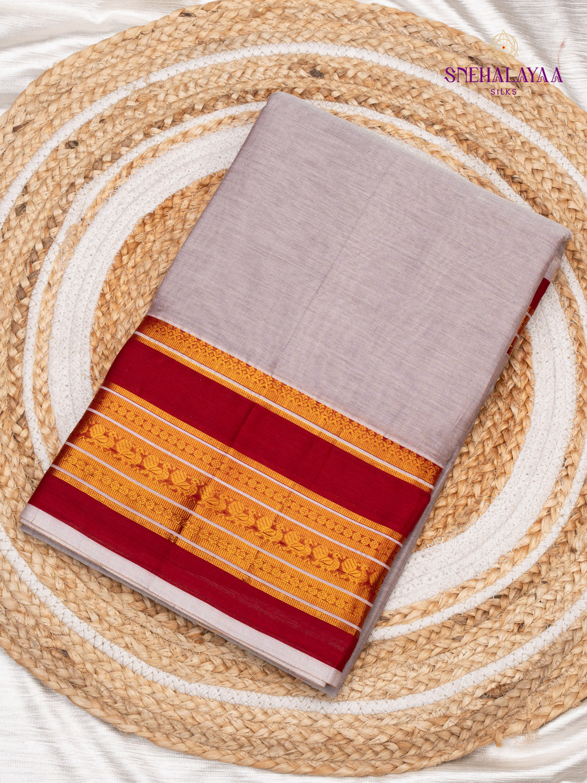 Light Grey Narayanpet Cotton Saree
