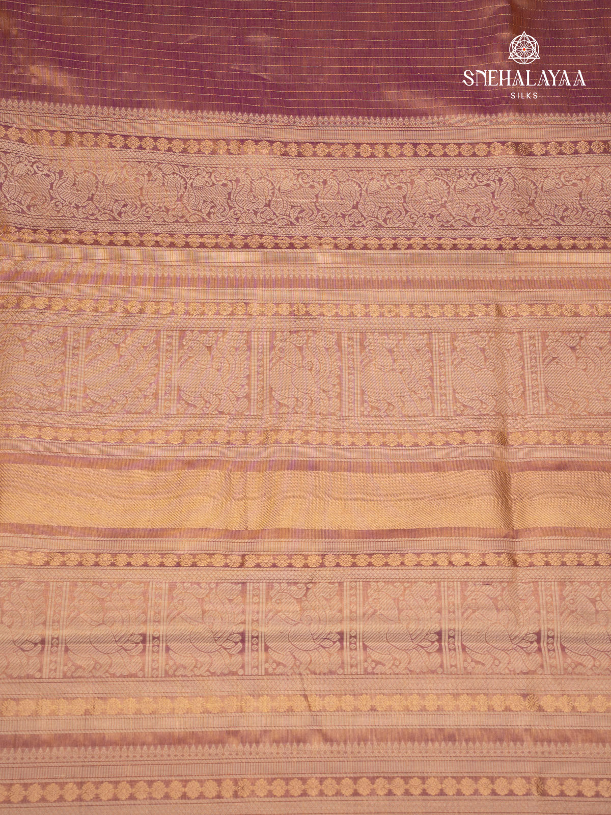 Metallic Brown Tissue Silk Cotton Saree