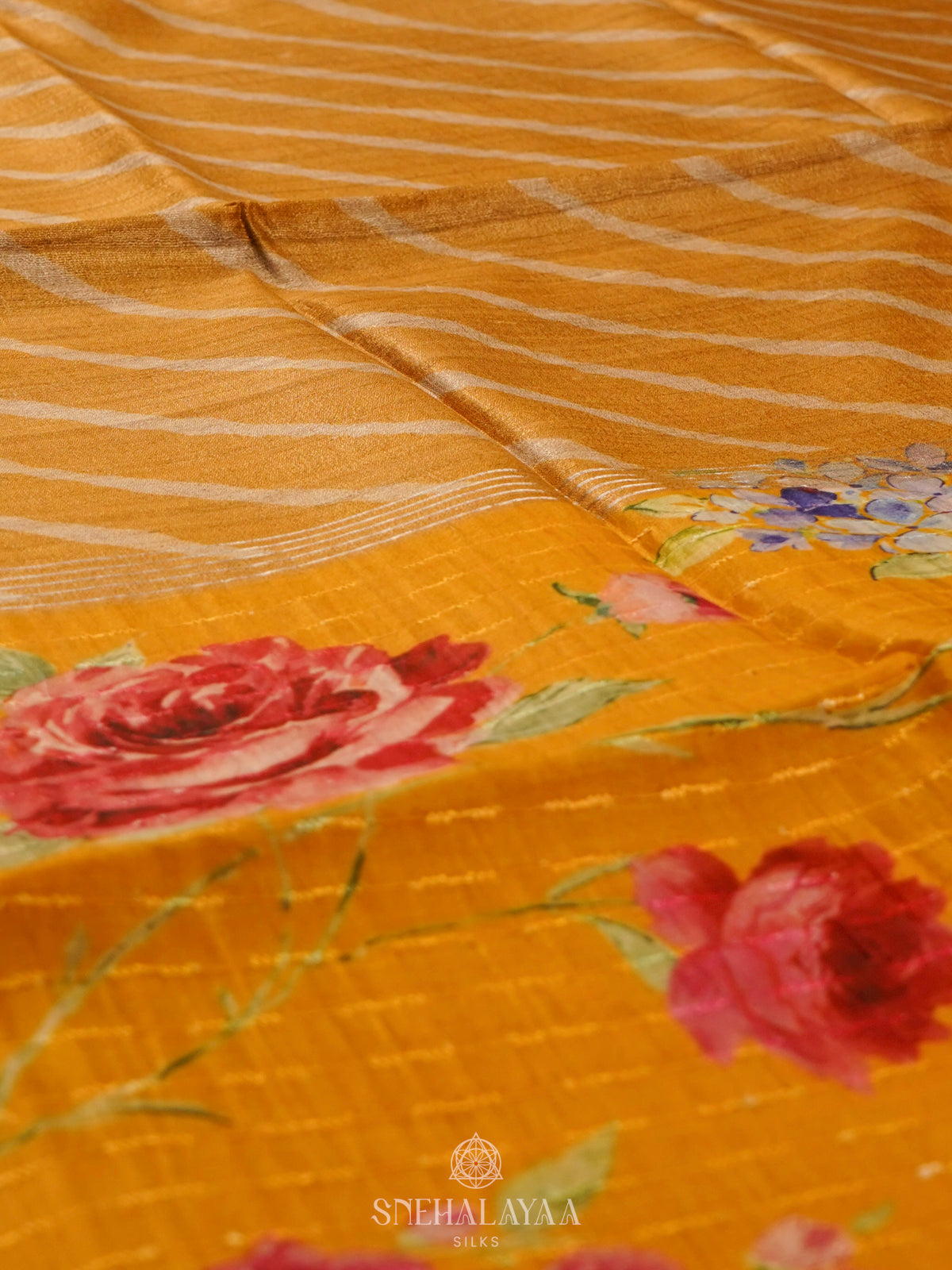 Yellow Tussar Saree