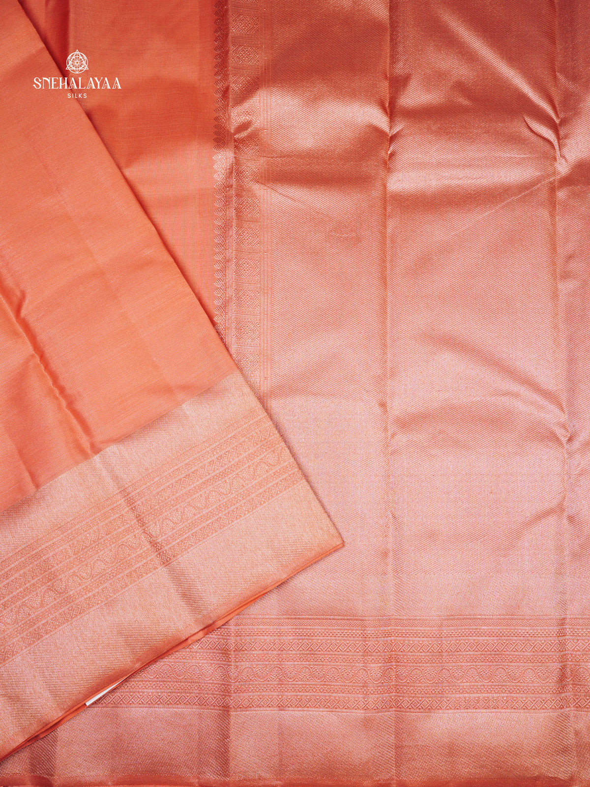 Peach Kanjivaram Silk Saree