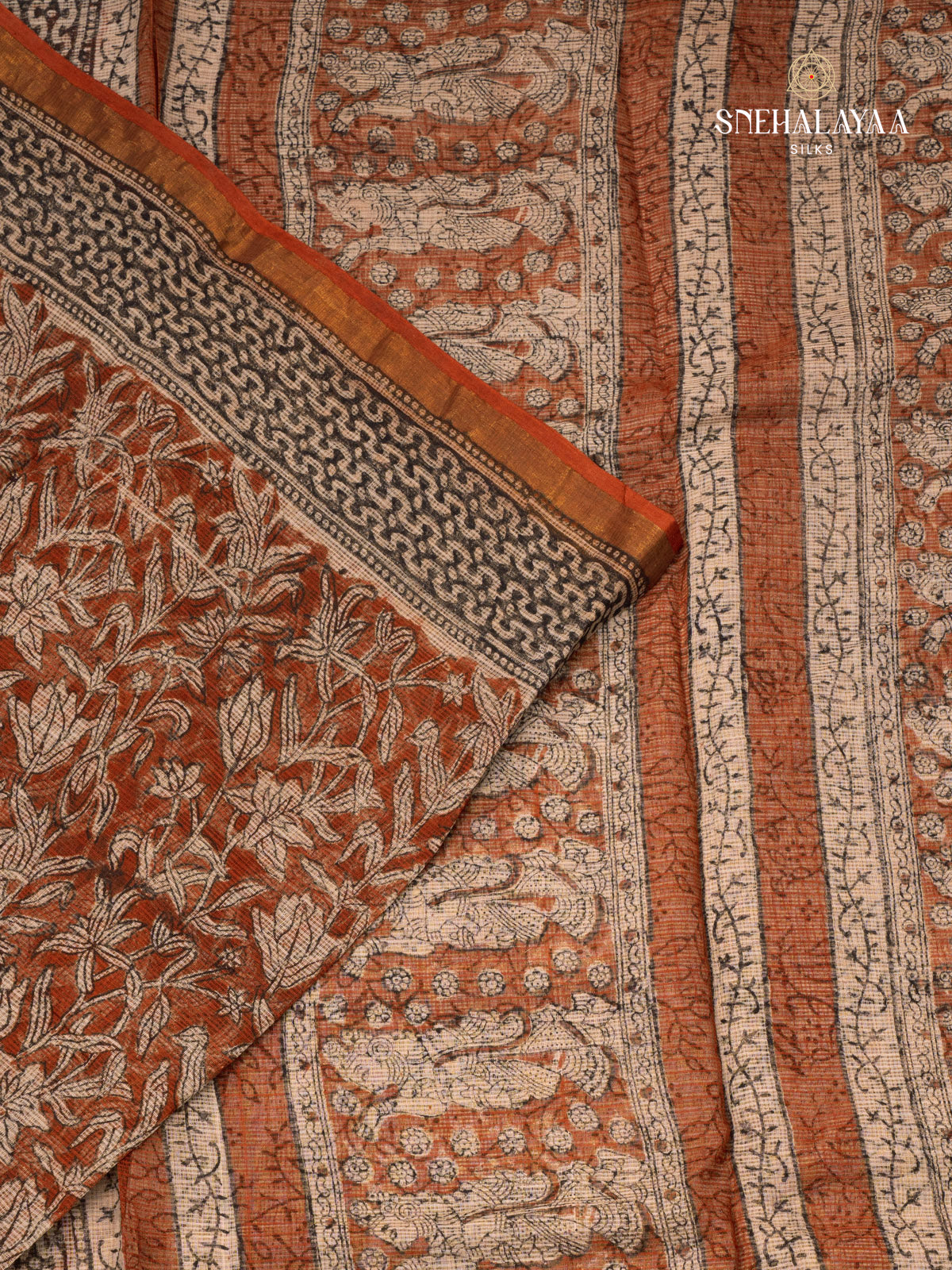 Honey Orange Kota Saree