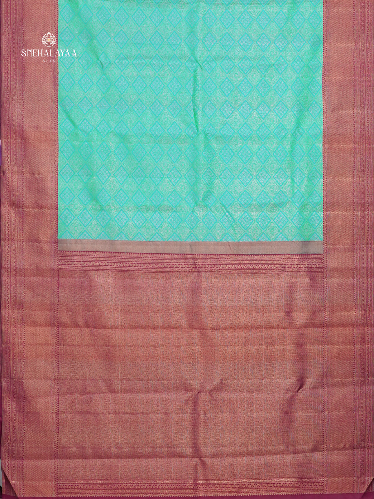 Sea Green Kanjivaram silk saree