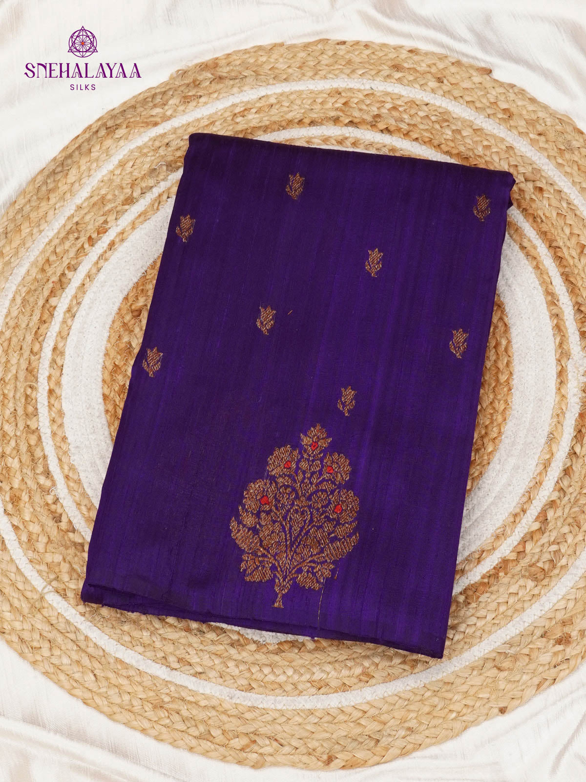 Rich Purple Banaras Raw Silk Saree