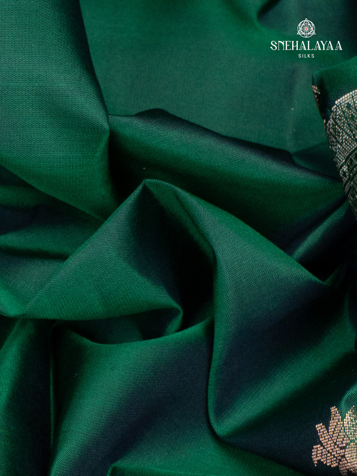 Bottle Green Kanjivaram Silk Saree