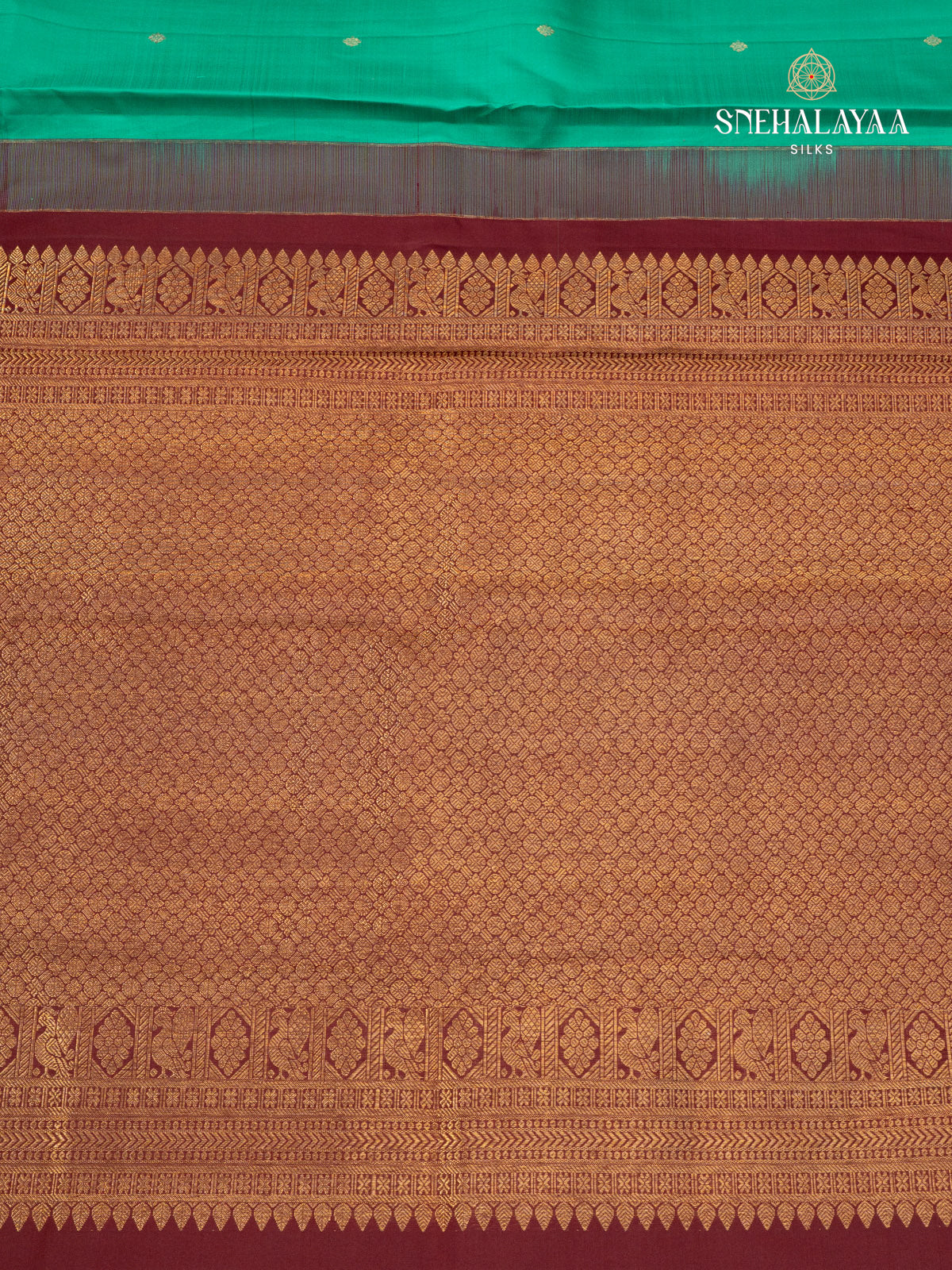 Teal Green Kanjivaram Silk Saree