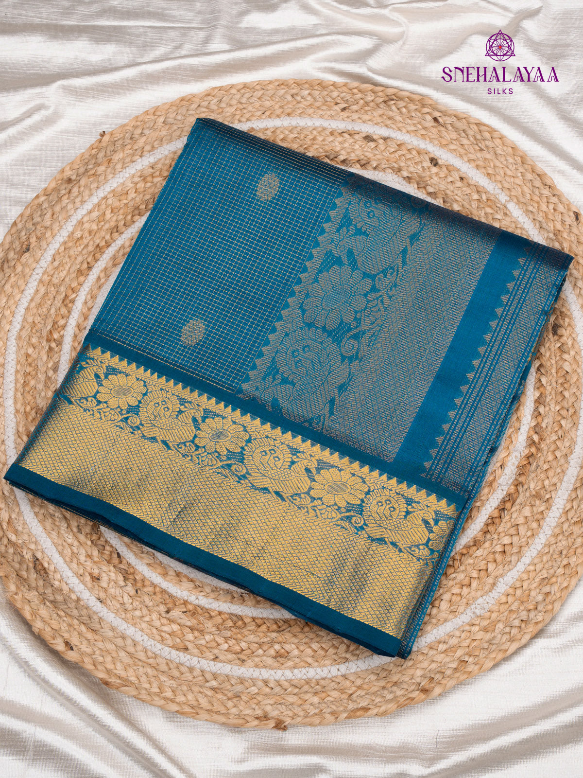 Blue Kanchi Silk Cotton Saree