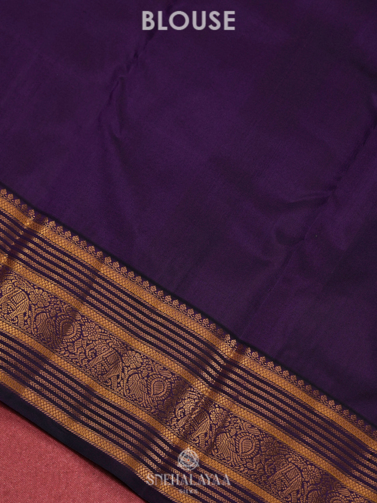 Rust Orange Kanjivaram Silk Saree