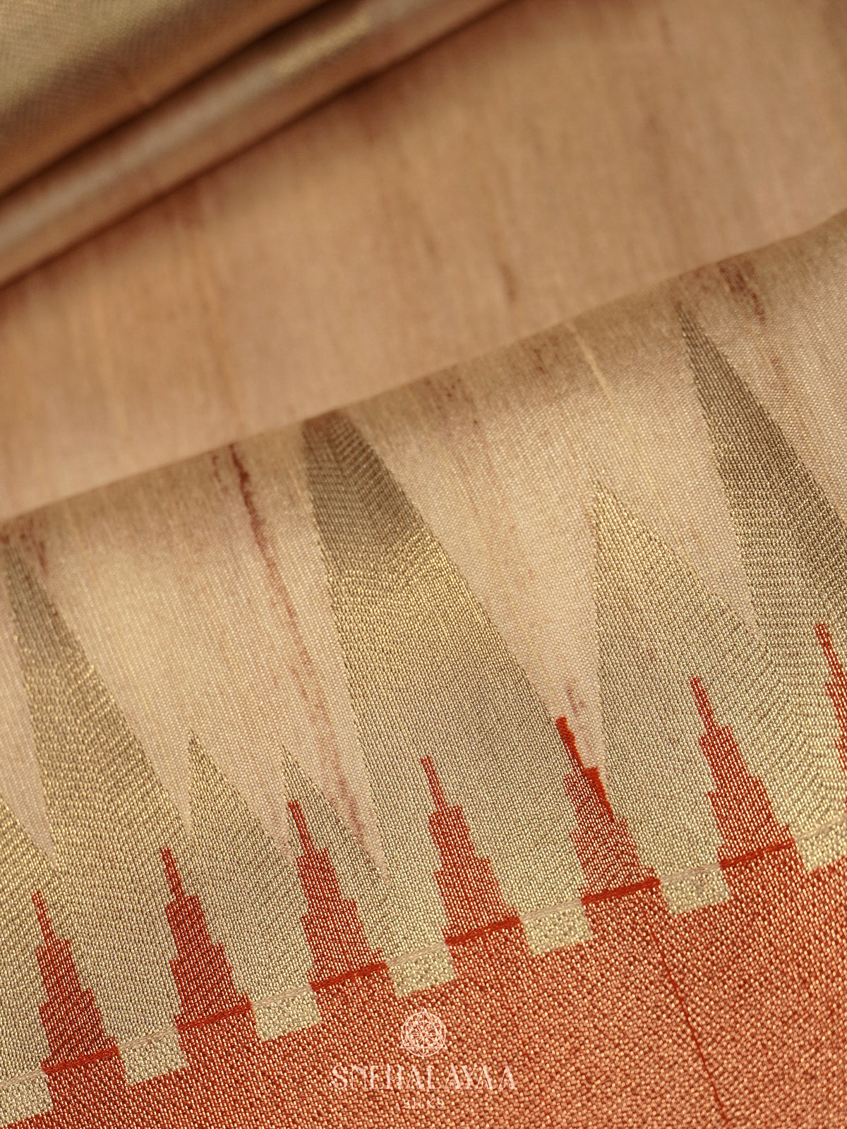 Cream With Black Border Tussar Saree