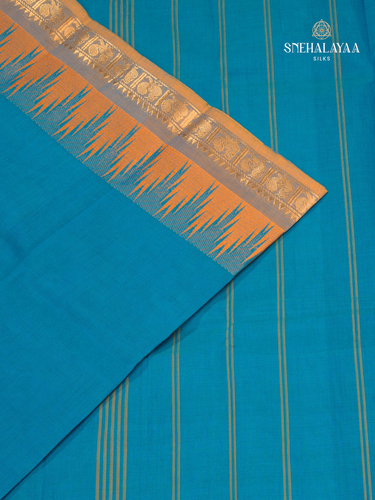 Blue Kanchi Cotton Saree