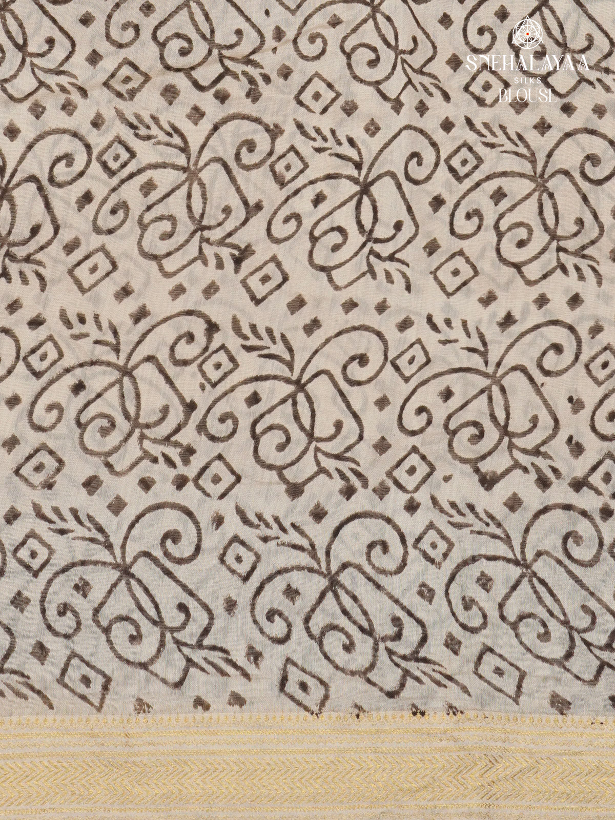 Off White Chanderi Saree