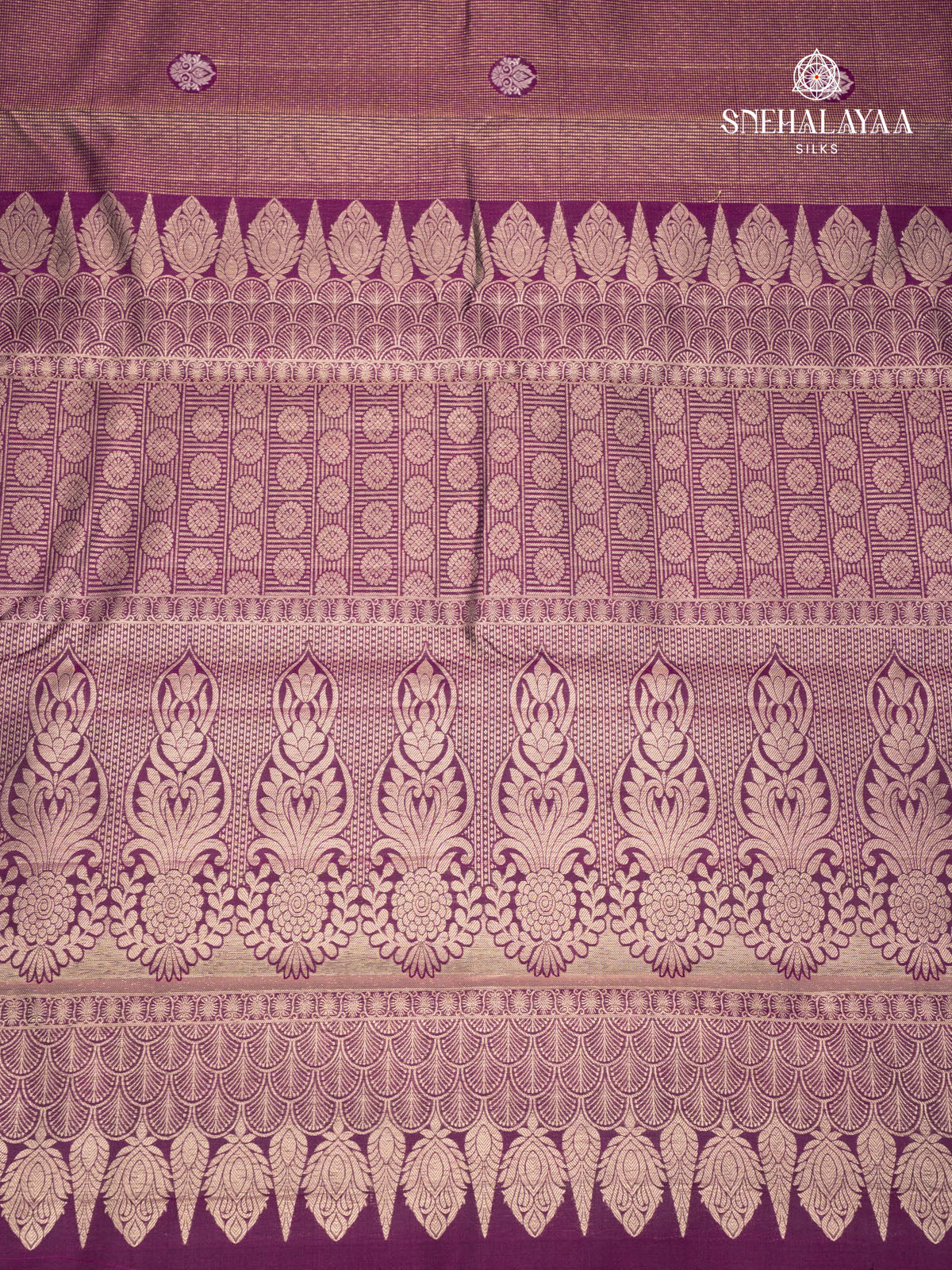 Plum Brown Kanjivaram Silk Saree