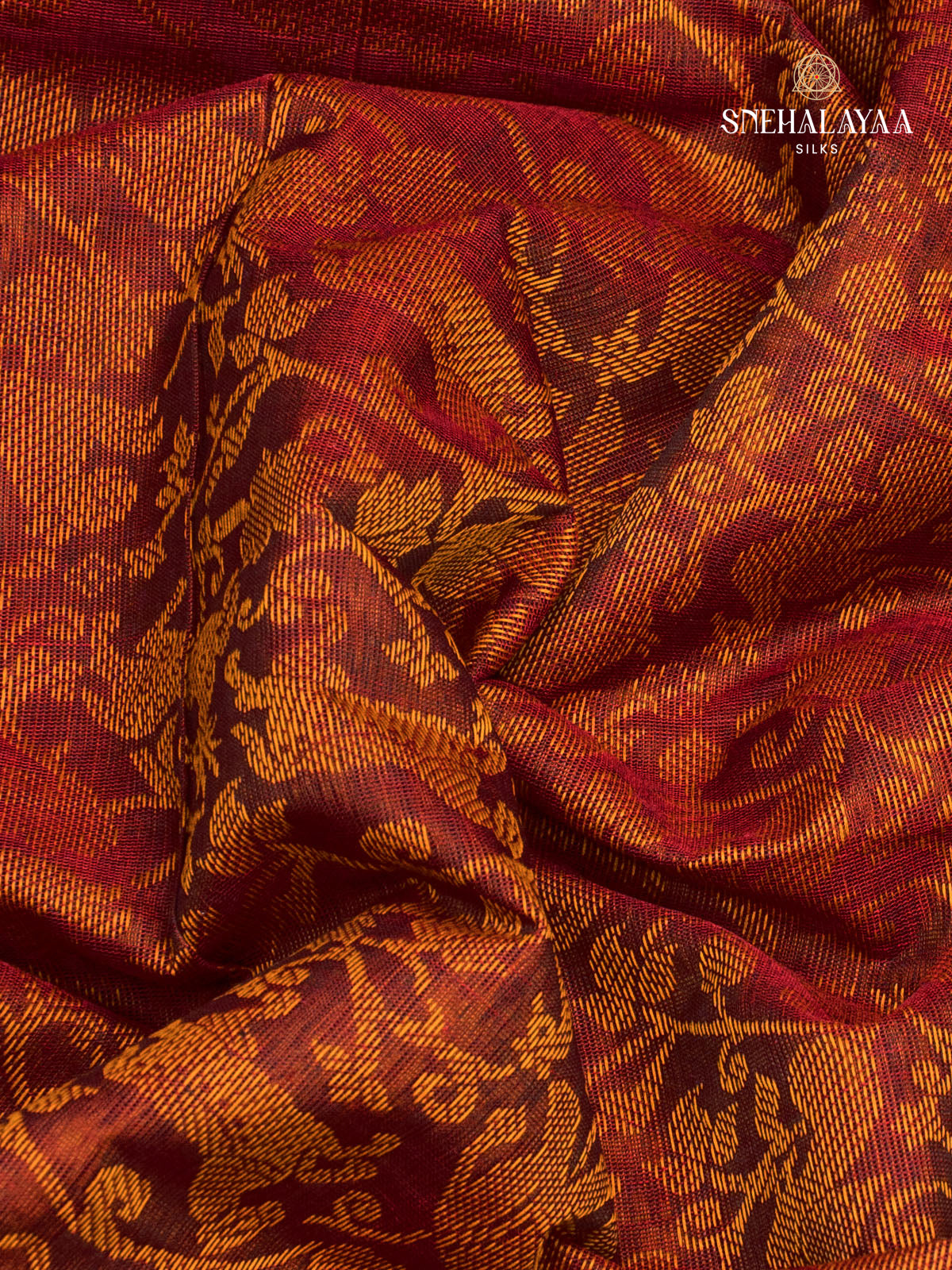Maroon Kanchi Cotton Saree