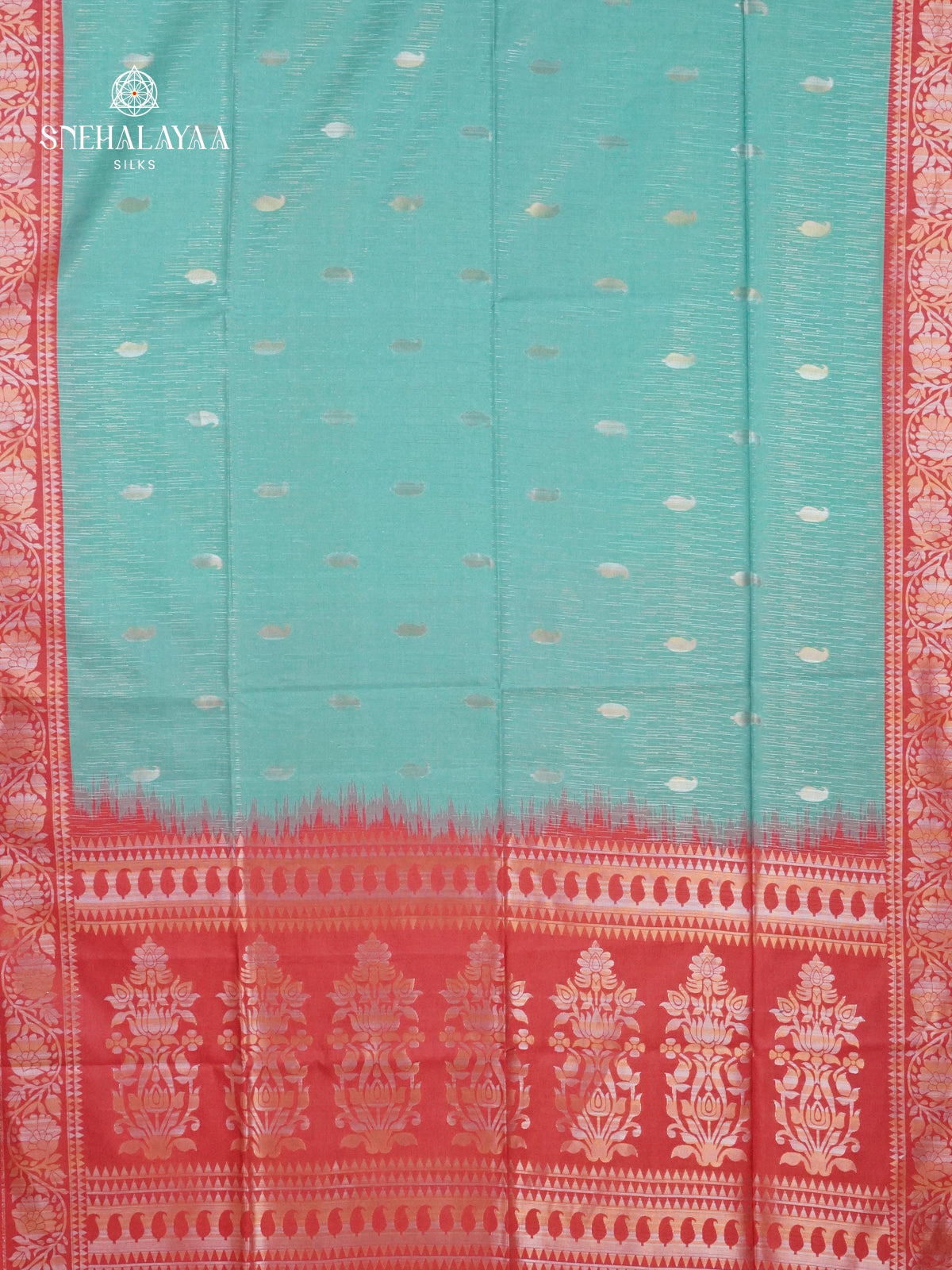 Ice Blue Jute Saree