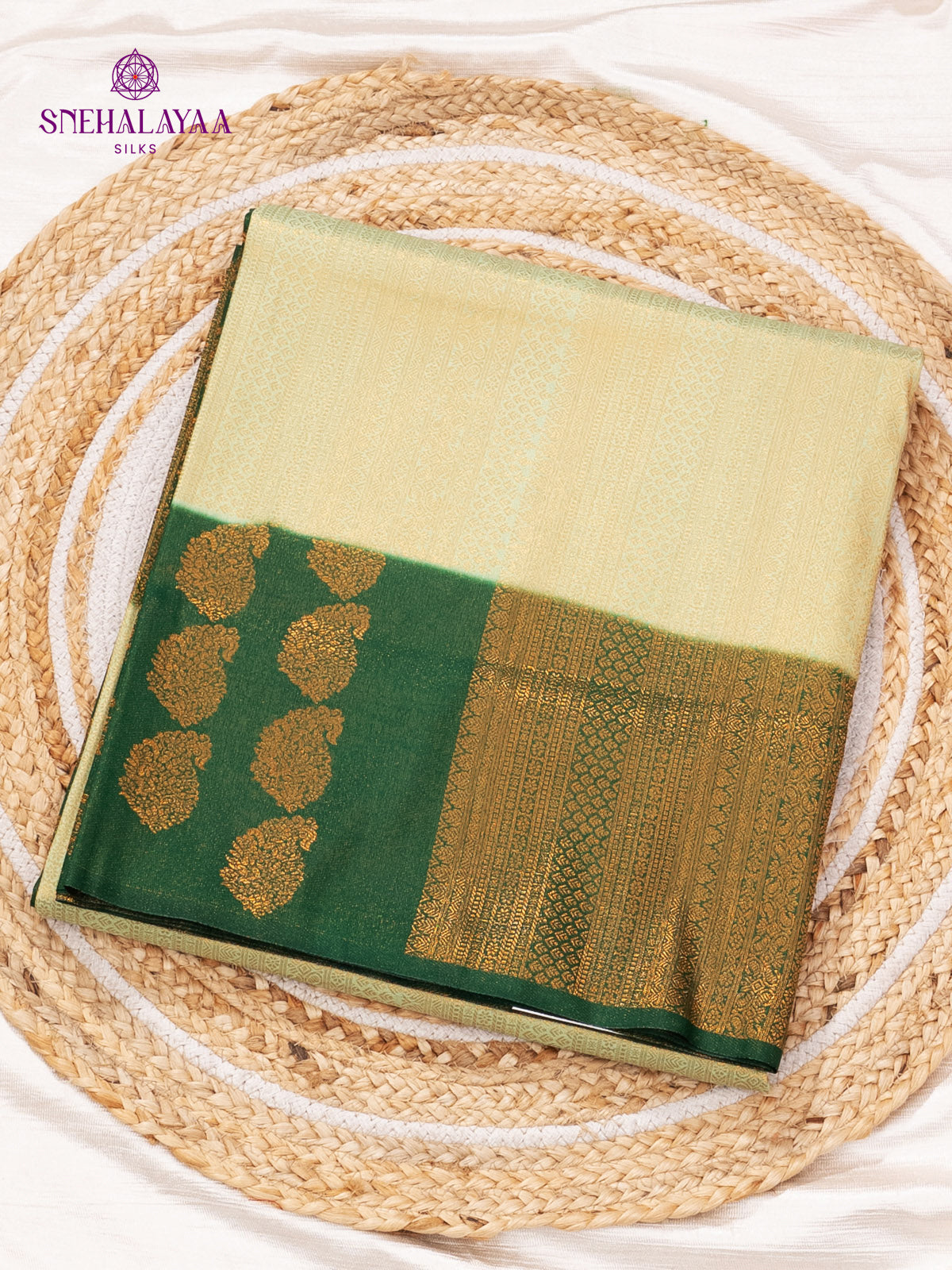 Pastel Green Soft Silk Saree