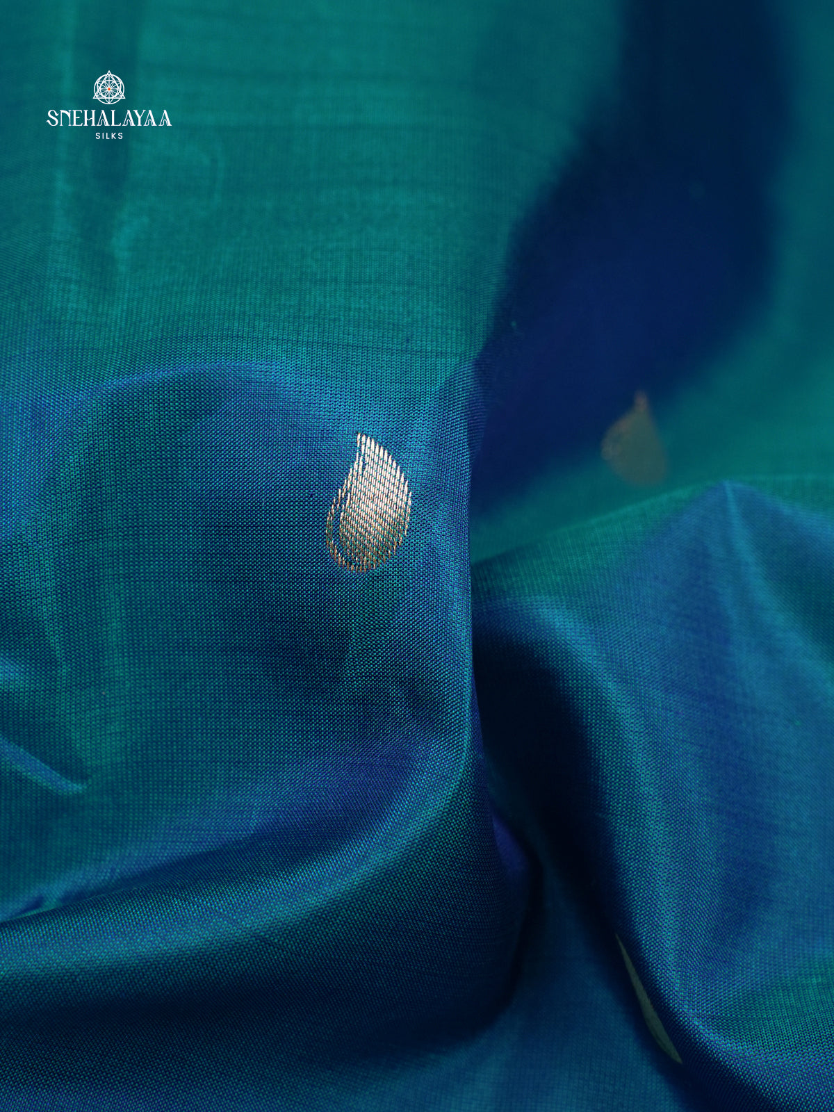 Peacock Blue Kanjivaram Silk Saree