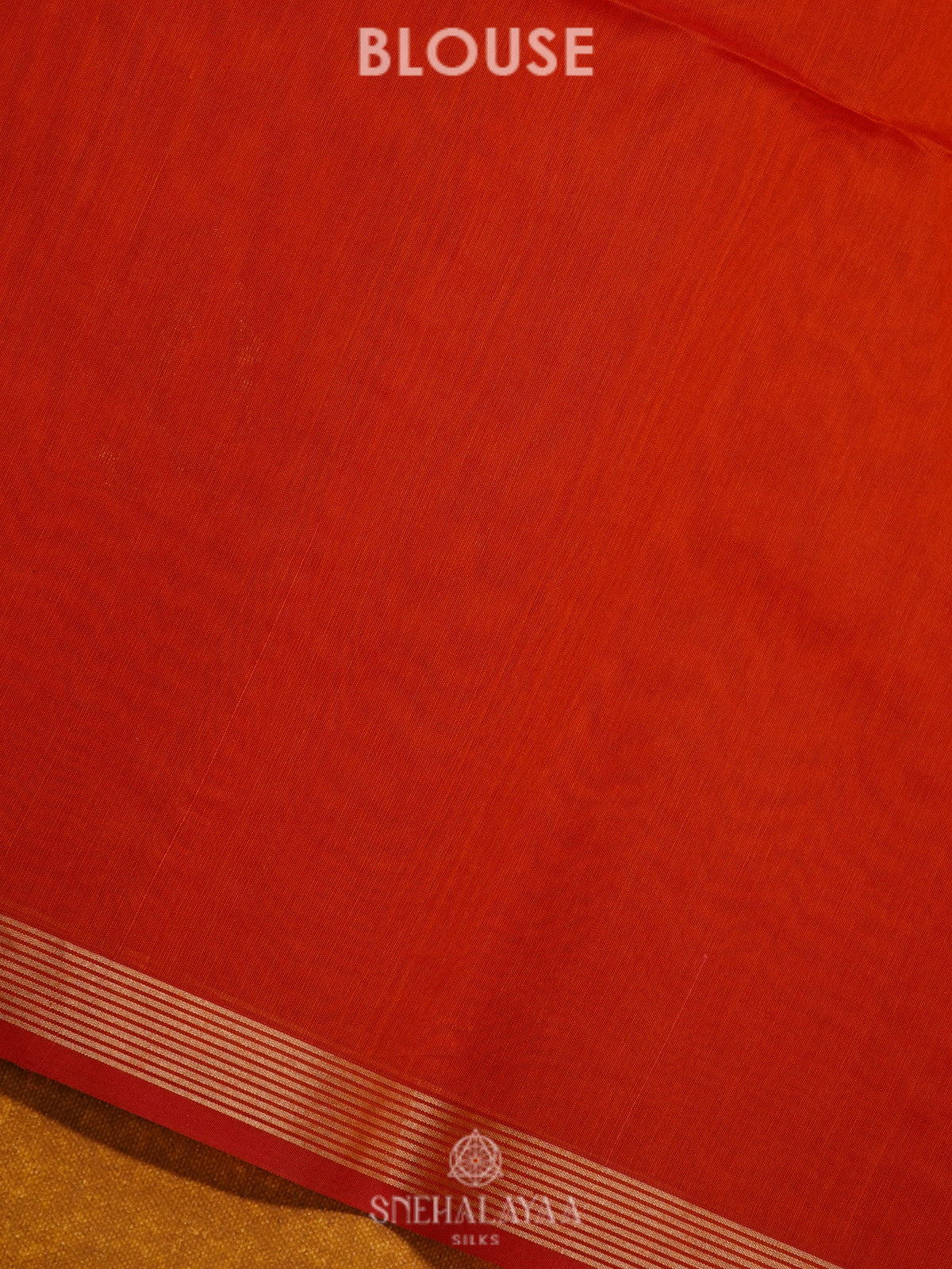 Rust Orange Kora Silk Cotton Saree