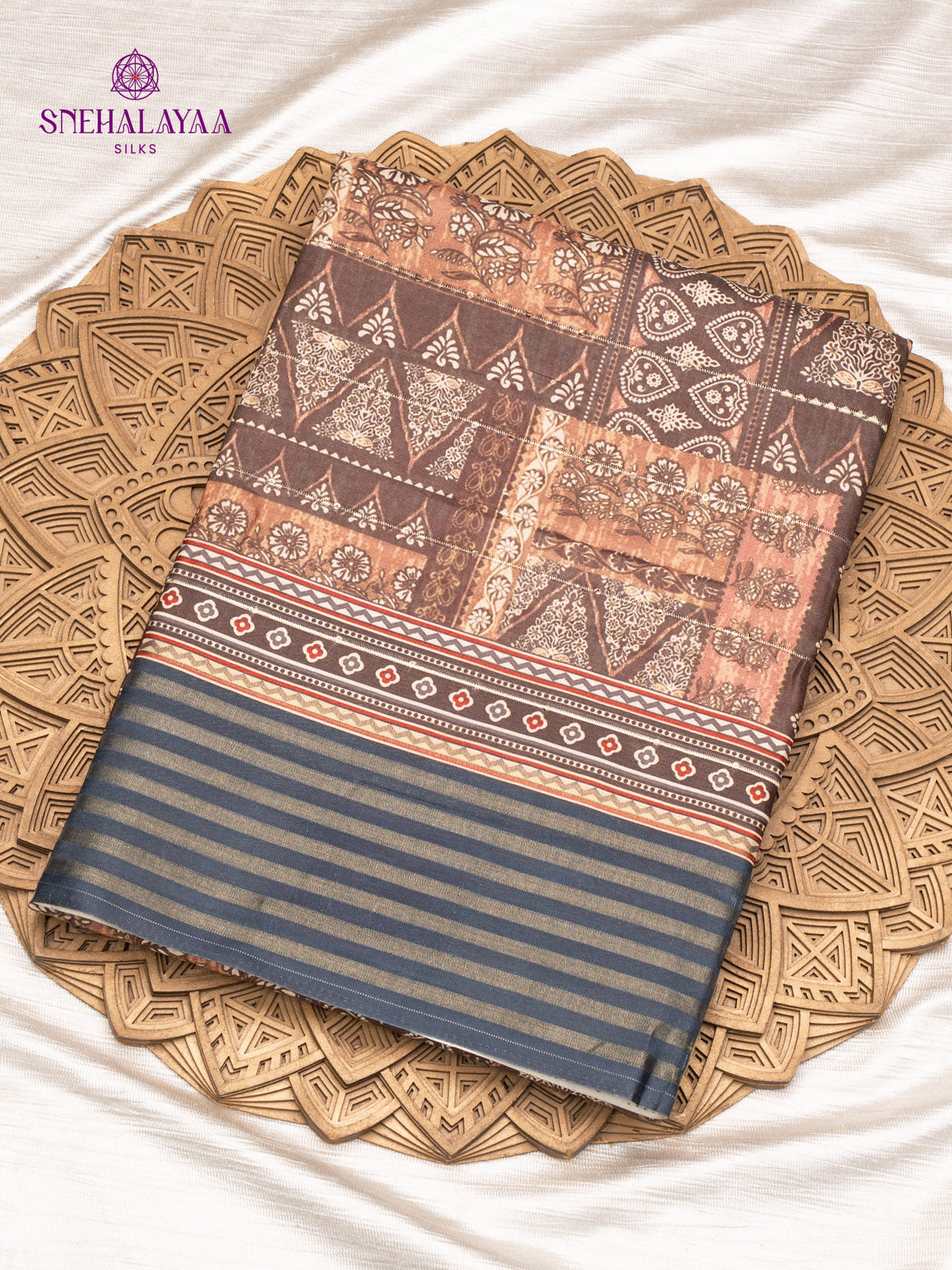 Brown Tussar Saree